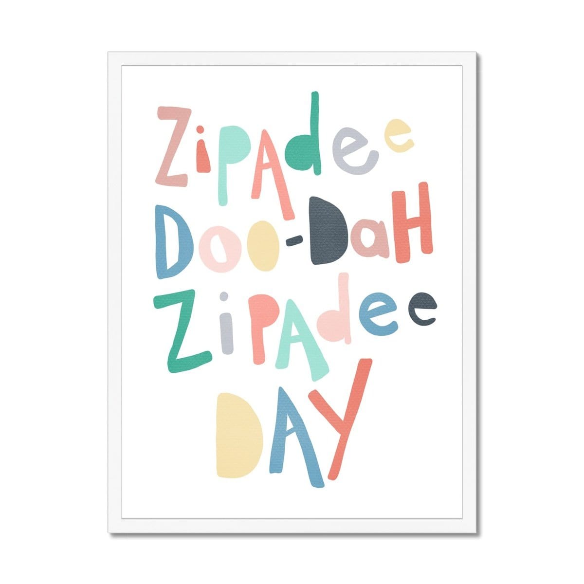 Zipadee Doo Dah - Rainbow Colours | Framed Print