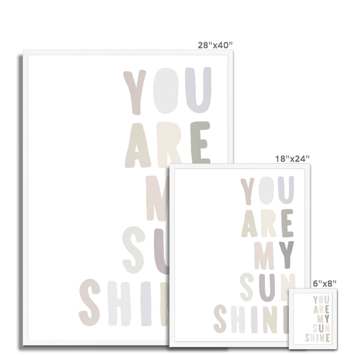 You Are My Sunshine - Natural | Framed Print