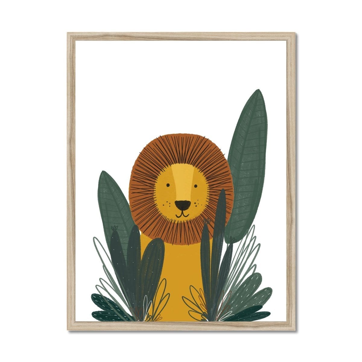 Mr Lion Animal Safari Art | Framed Print