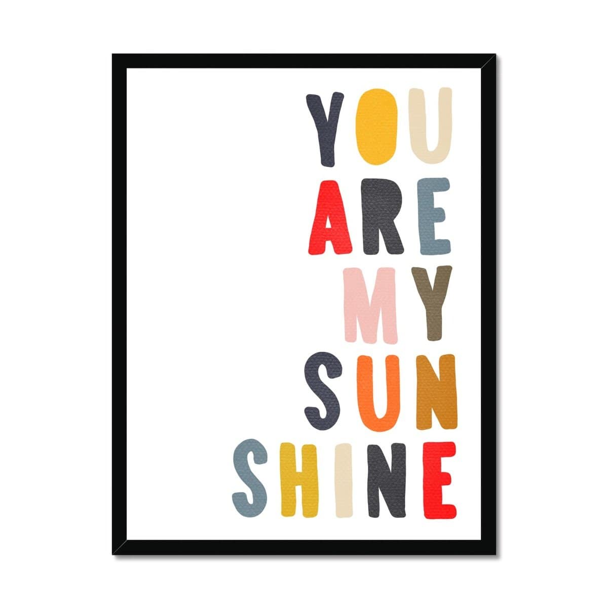 You Are My Sunshine - Muted Rainbow | Framed Print