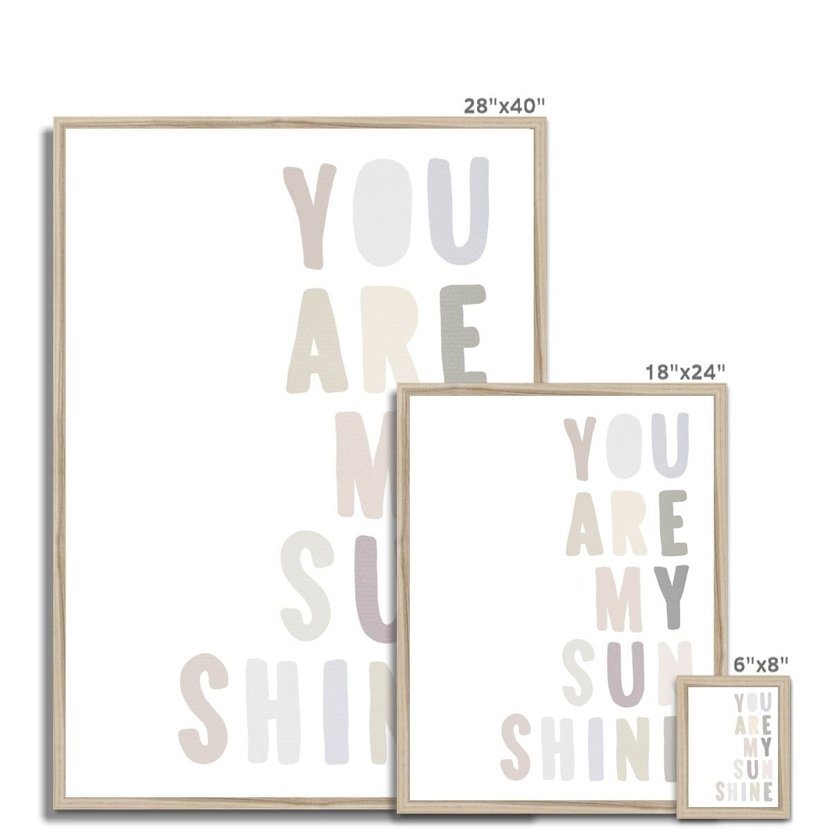 You Are My Sunshine - Natural | Framed Print