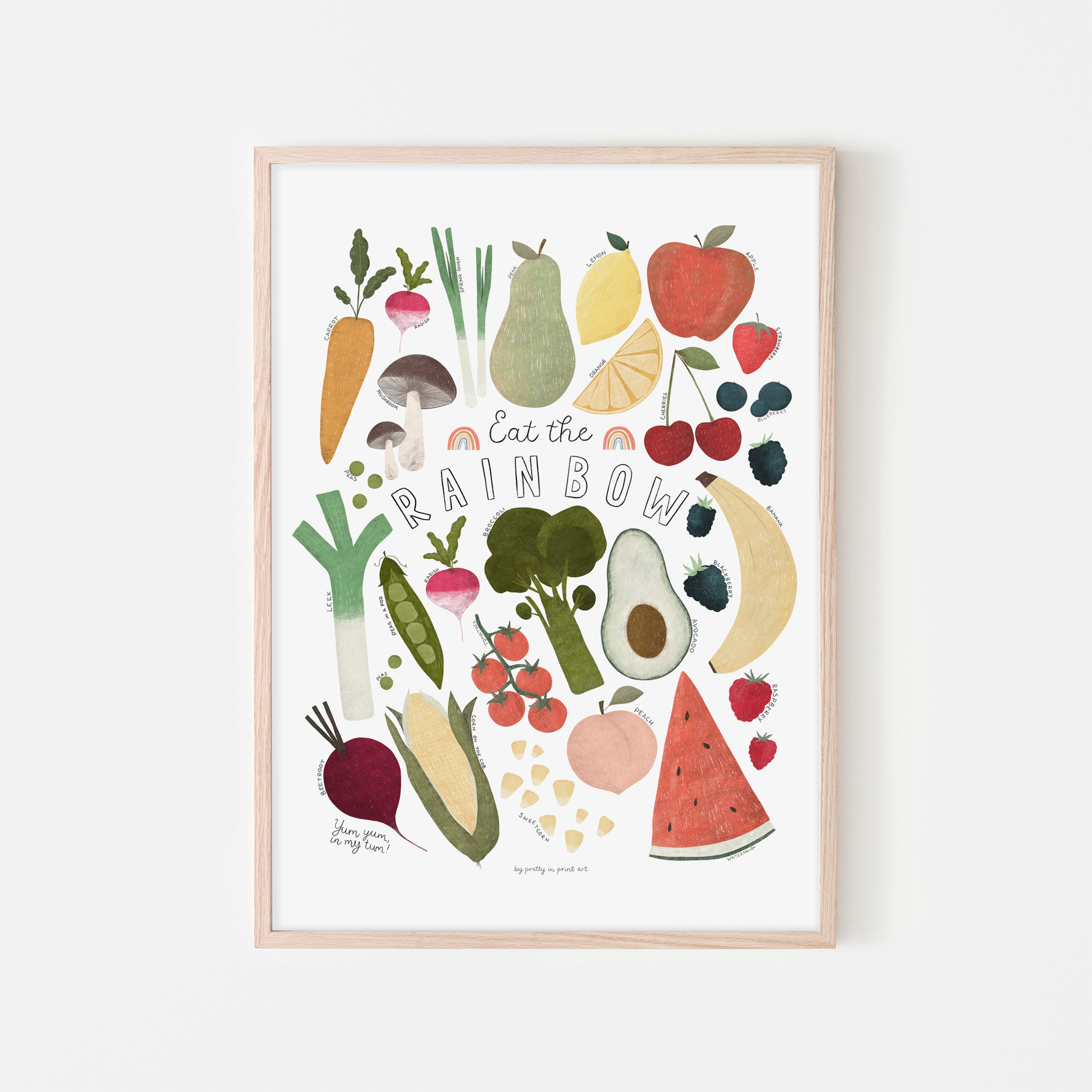 Eat The Rainbow - without faces | Framed Print