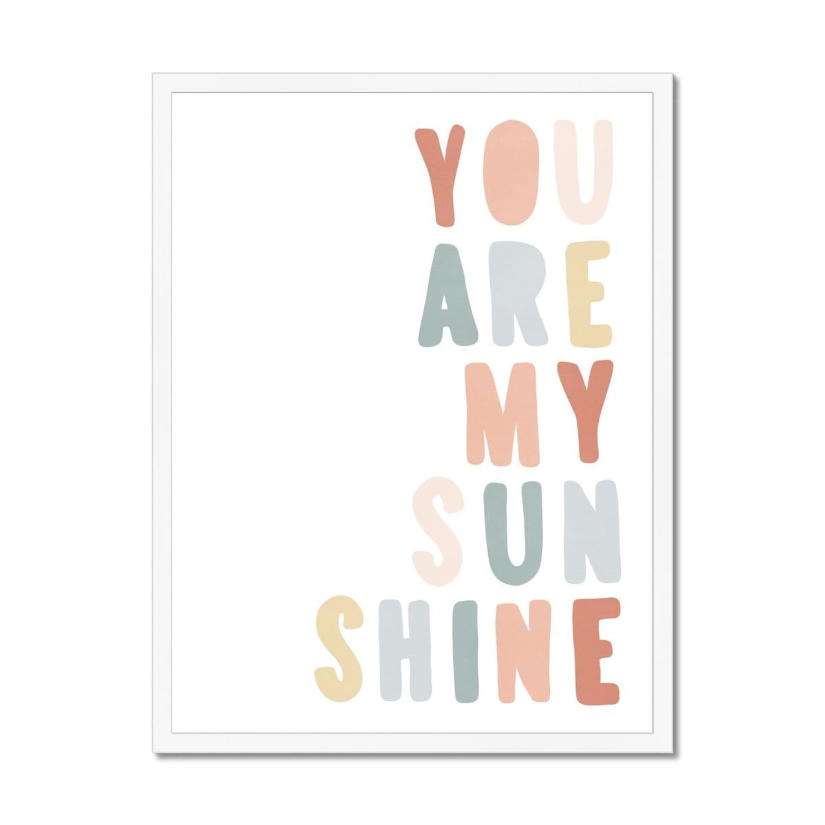 You Are My Sunshine - Subtle Colours | Framed Print
