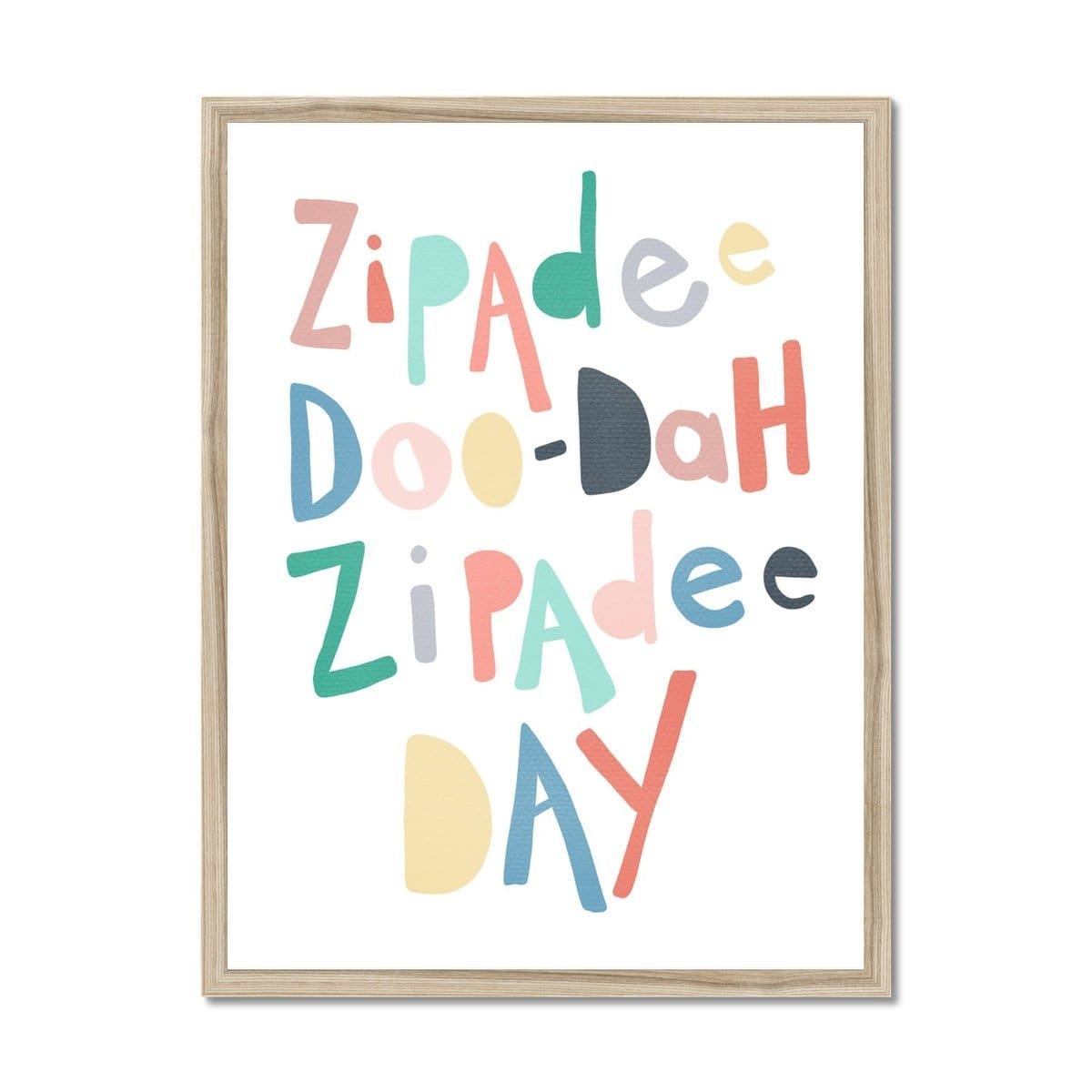 Zipadee Doo Dah - Rainbow Colours | Framed Print