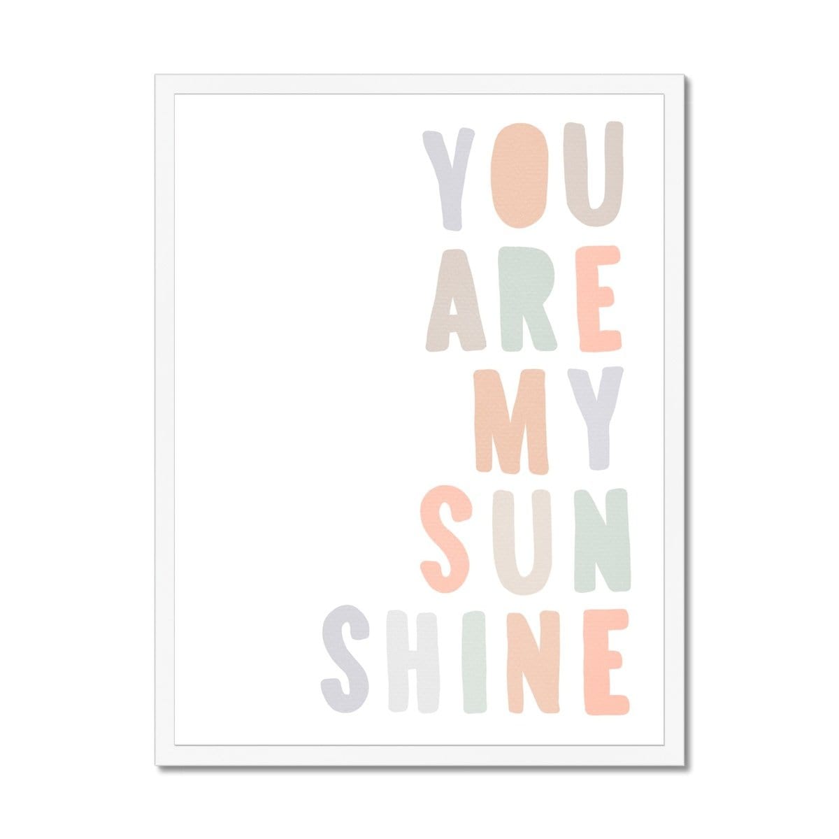 You Are My Sunshine - Pastel | Framed Print