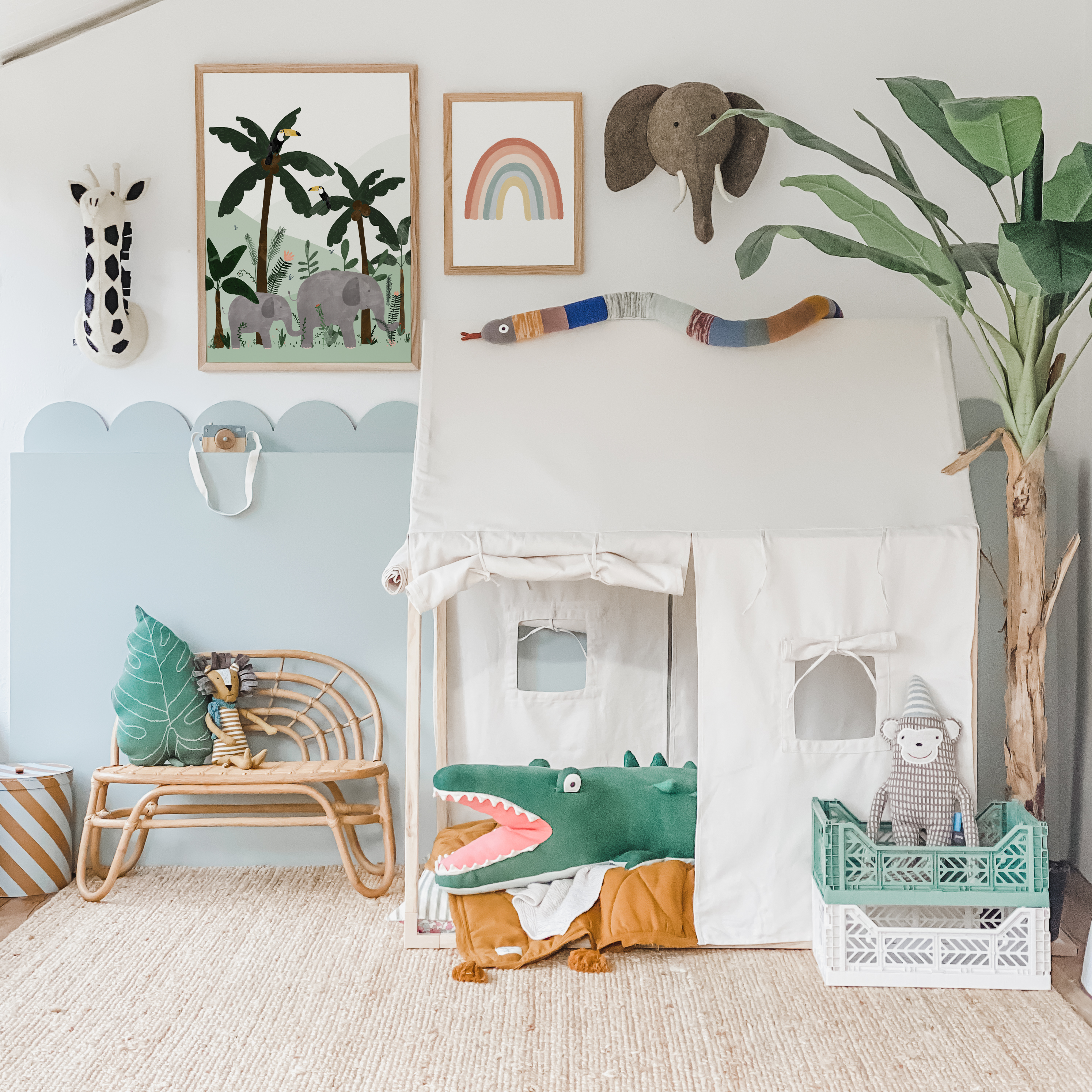 Rainbow Wall Art - Subtle - No Drops | Framed Print