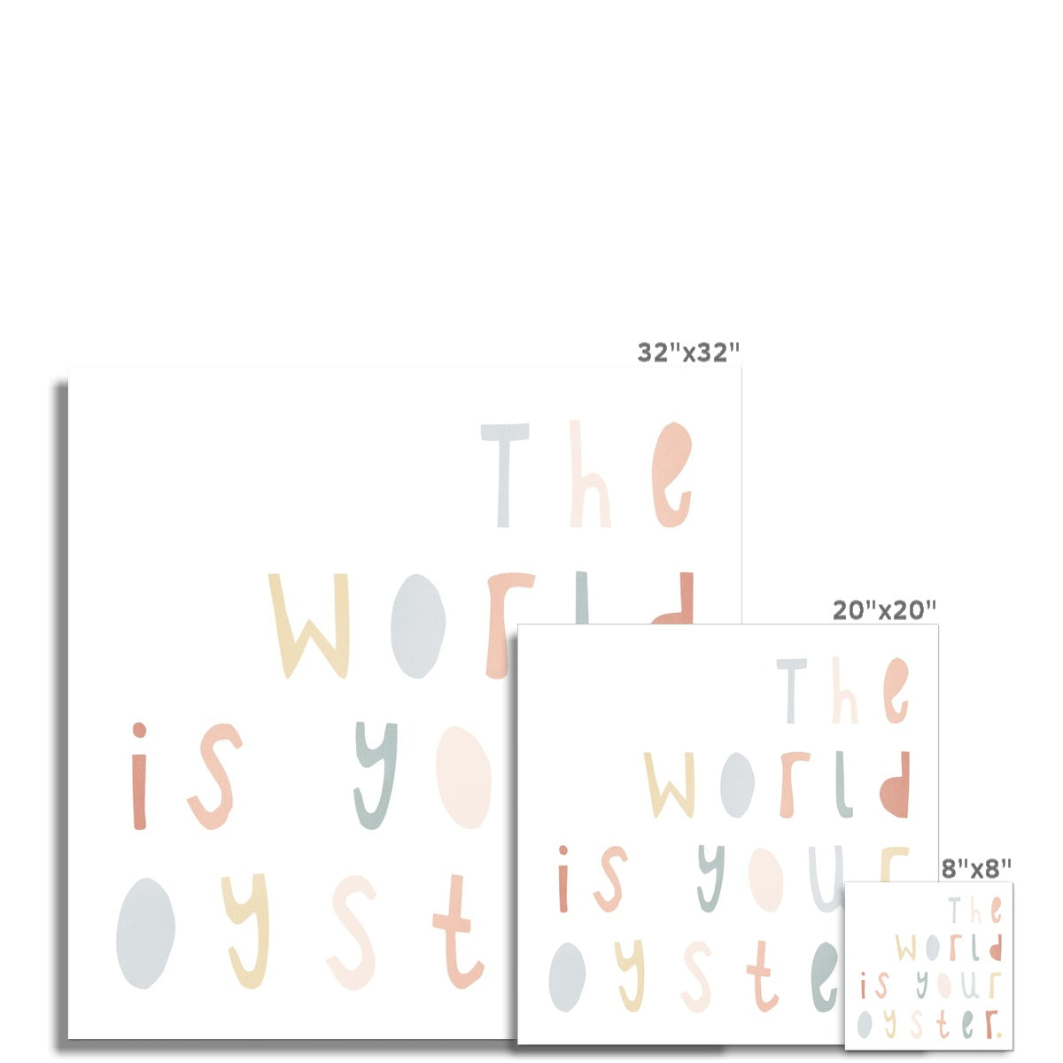 The World Is Your Oyster - Subtle Colours | Unframed