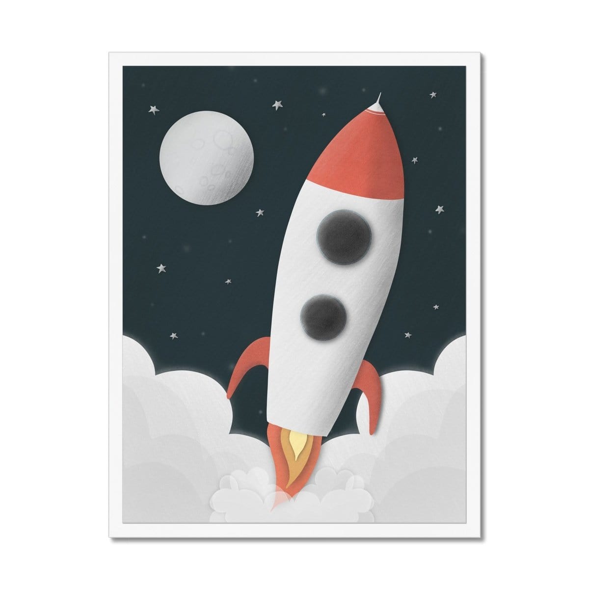 Rocket Space Decor | Framed Print