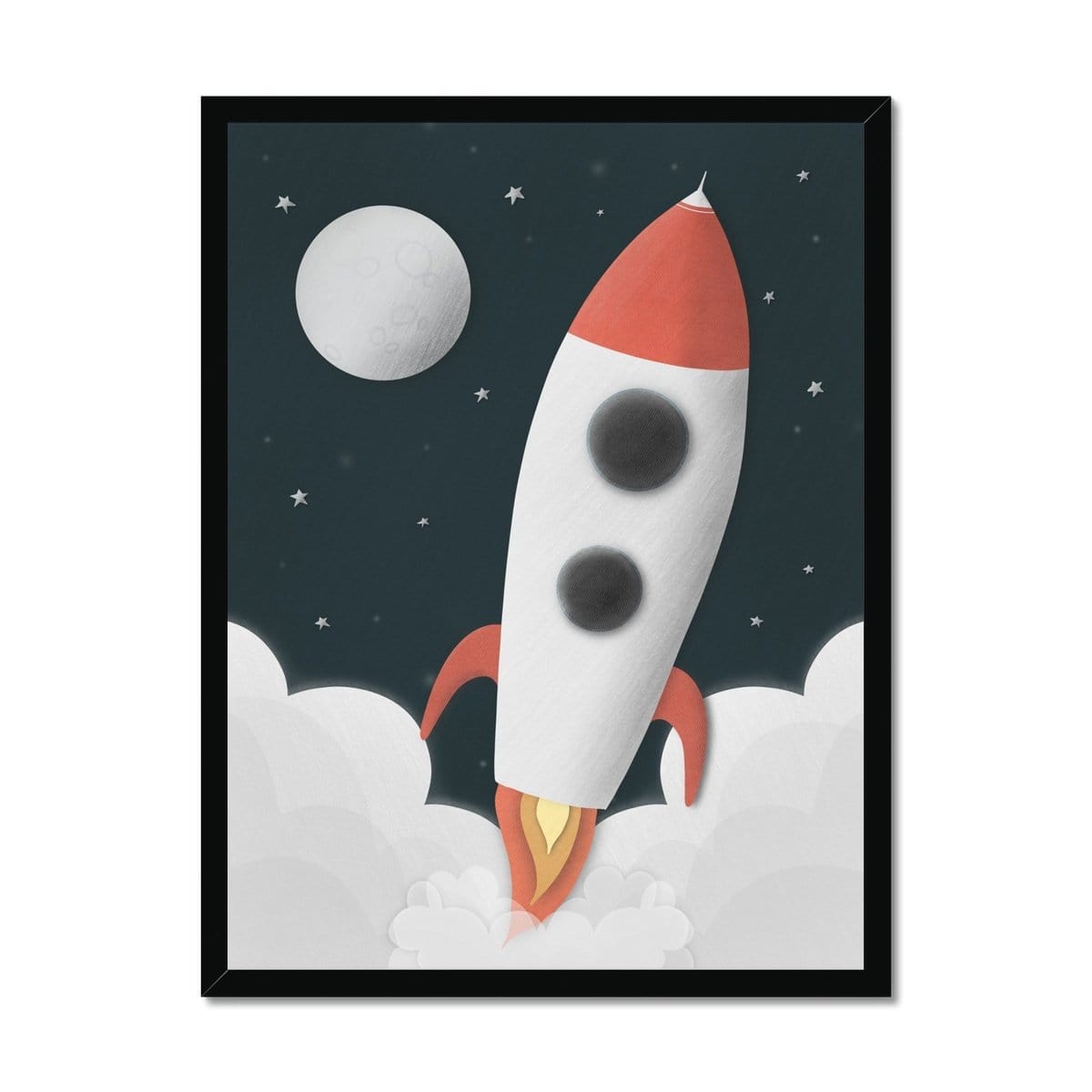 Rocket Space Decor | Framed Print