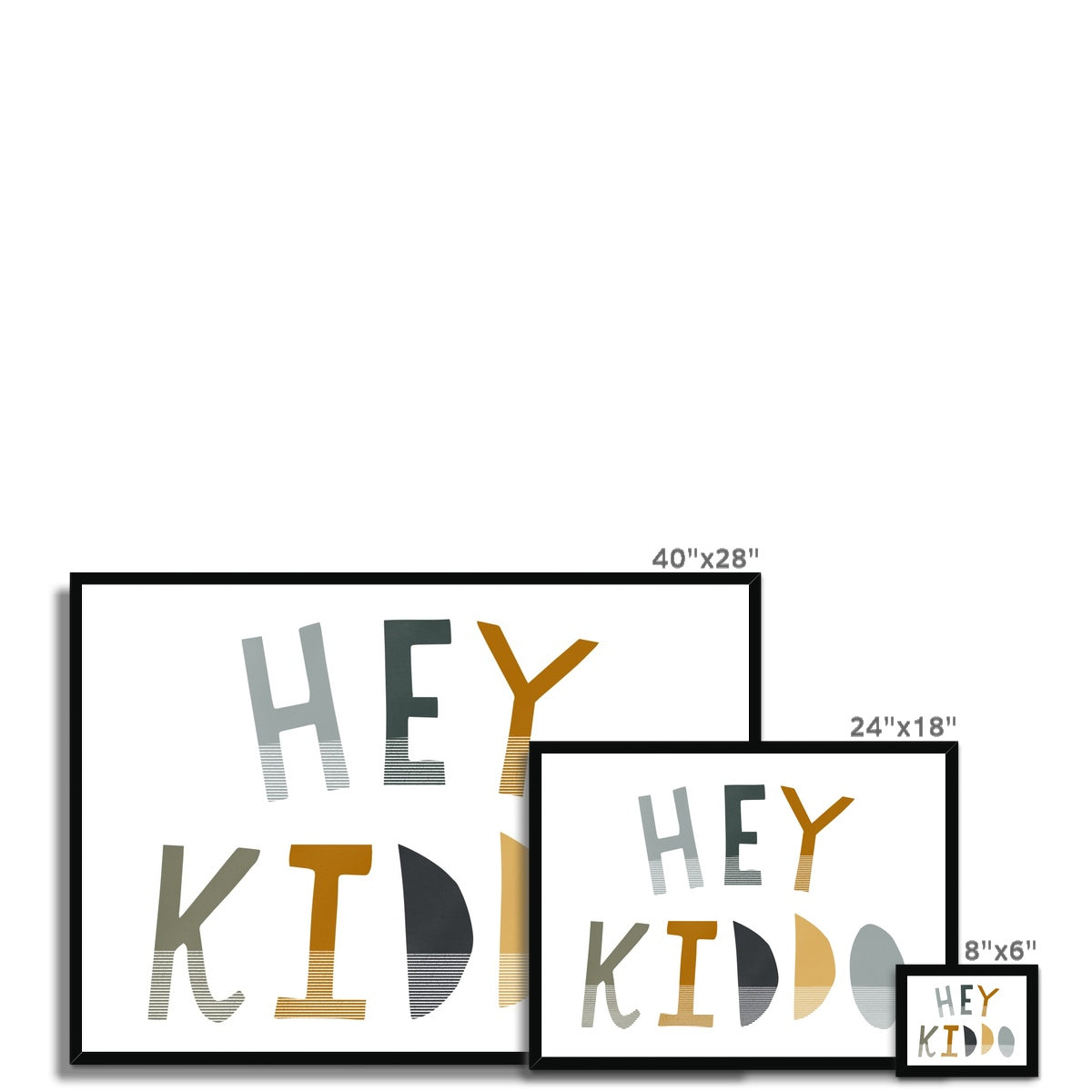 Hey Kiddo - Jungle (Landscape) | Framed Print