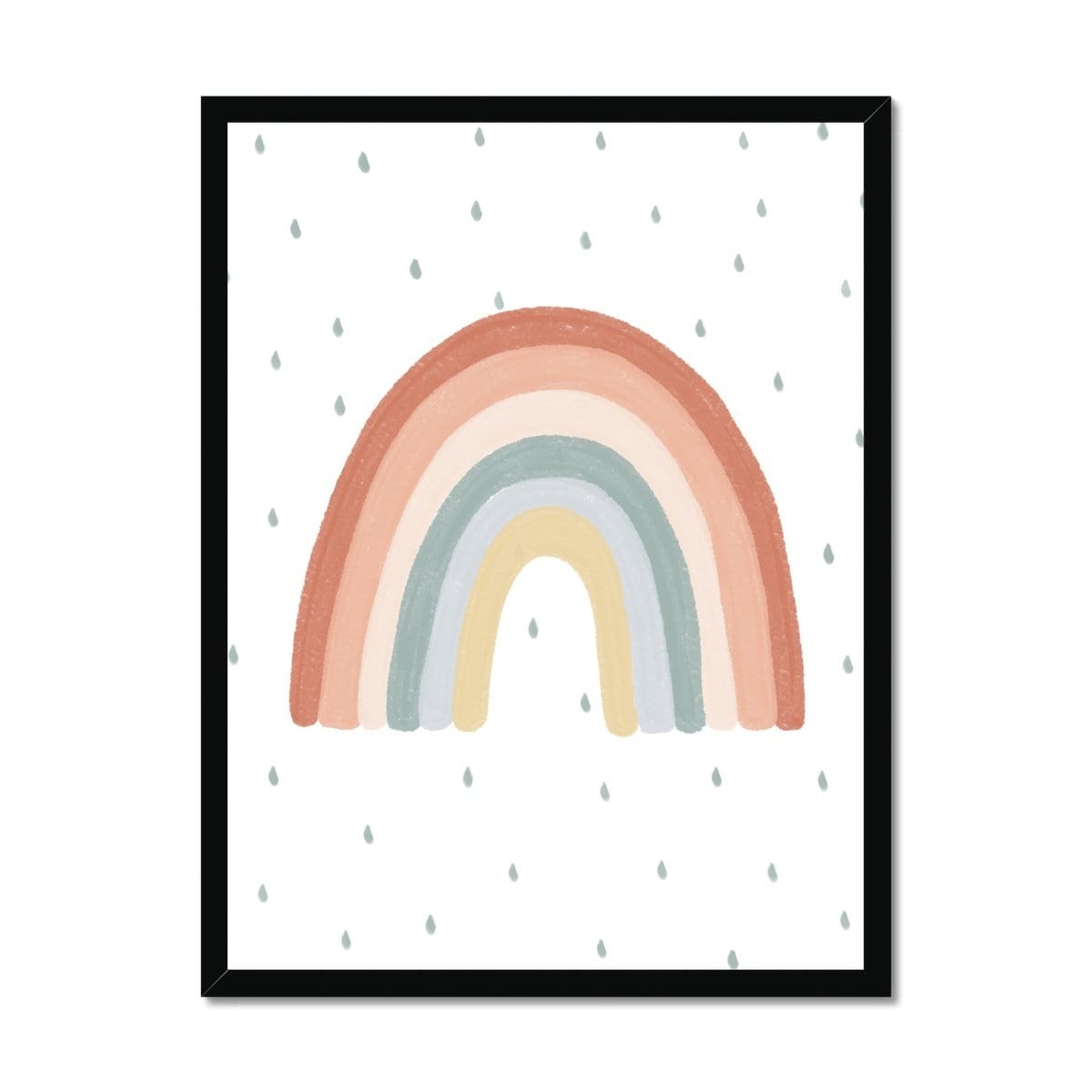 Rainbow Wall Art - Subtle Colours | Framed Print