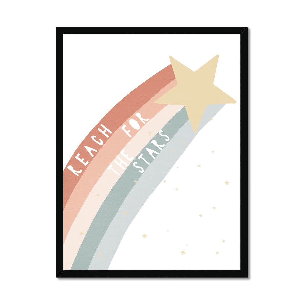 Reach for the Stars Quote - Subtle | Framed Print