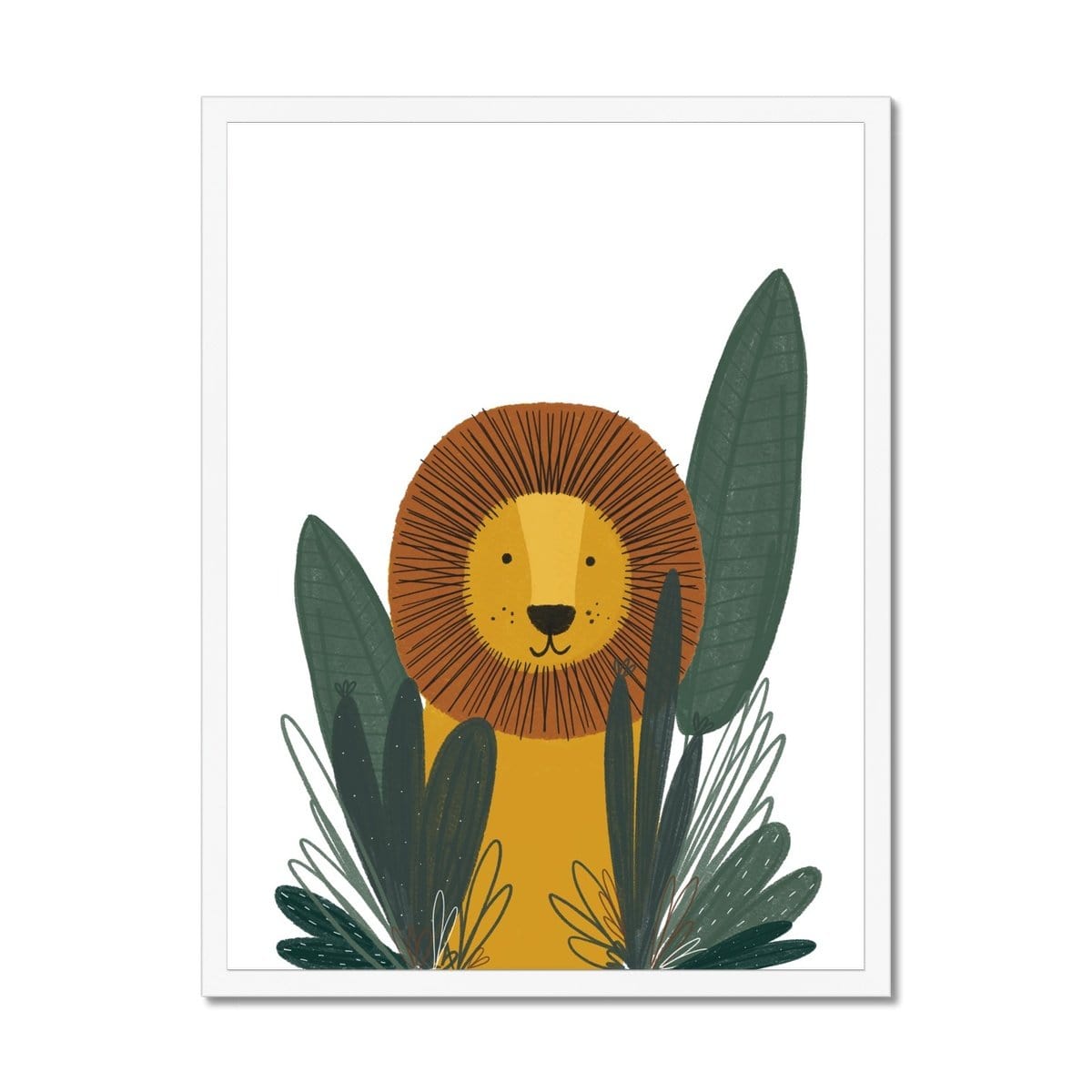 Mr Lion Animal Safari Art | Framed Print