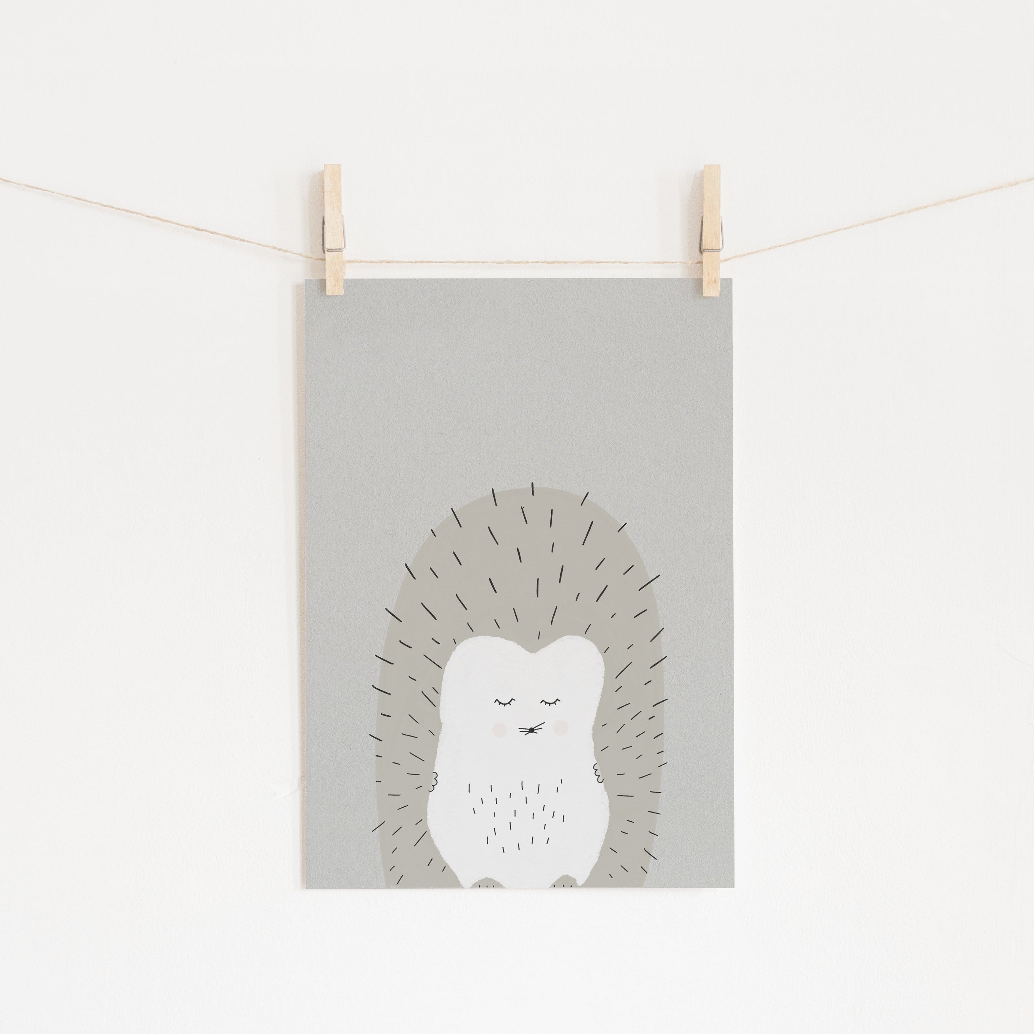 Sleepy Hedgehog | Unframed
