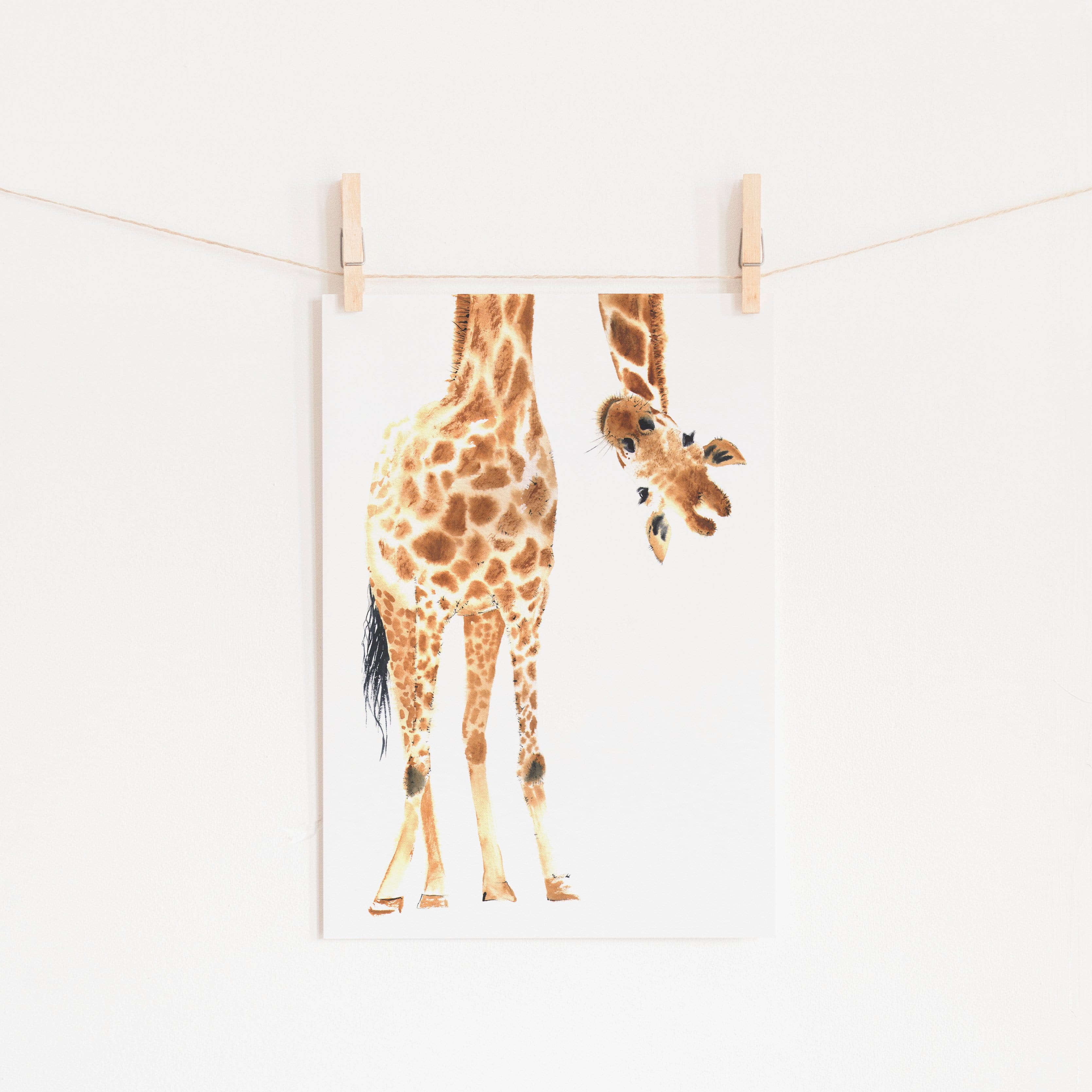 Hello Little One Giraffe - No Words | Unframed