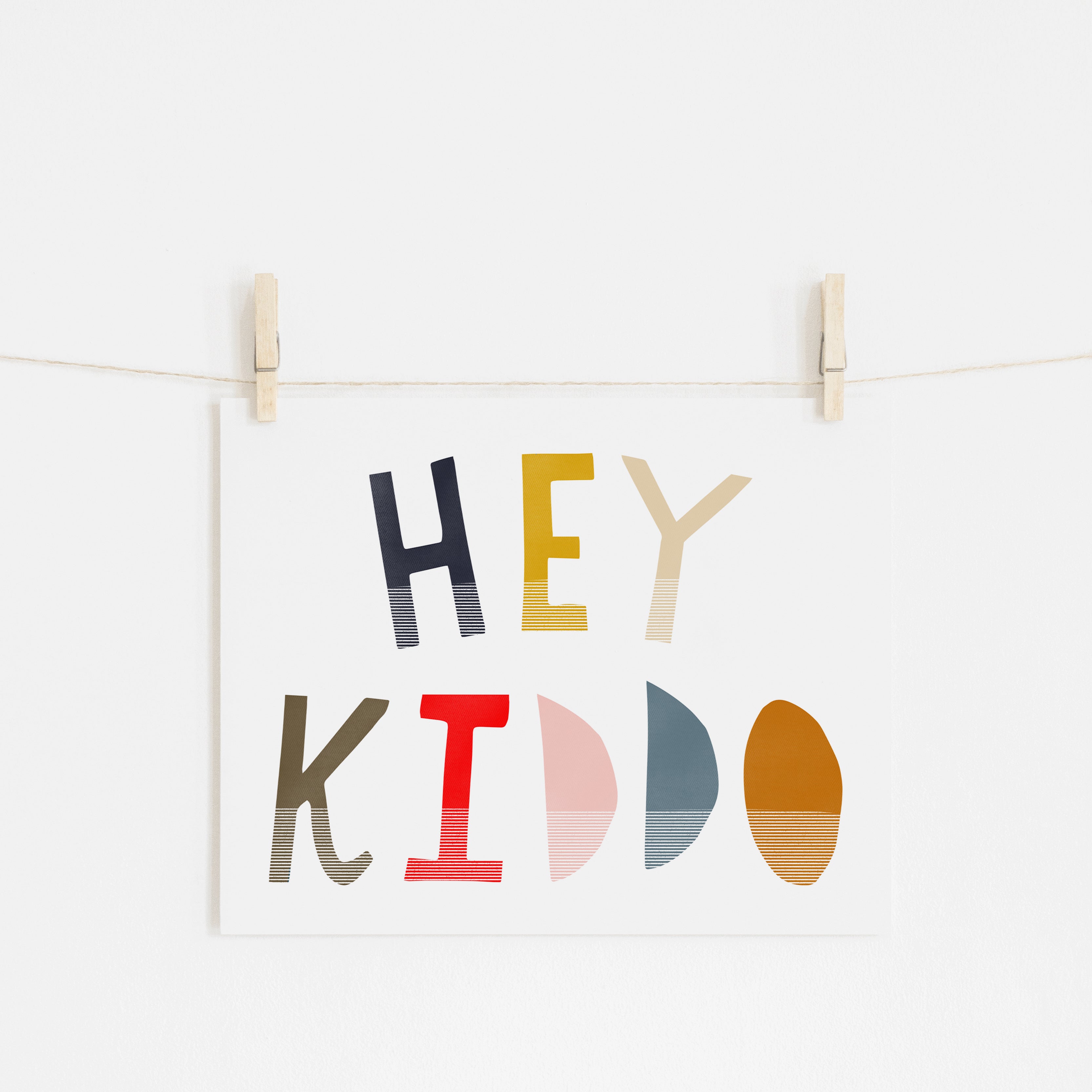 Hey Kiddo - Muted (Landscape) | Unframed
