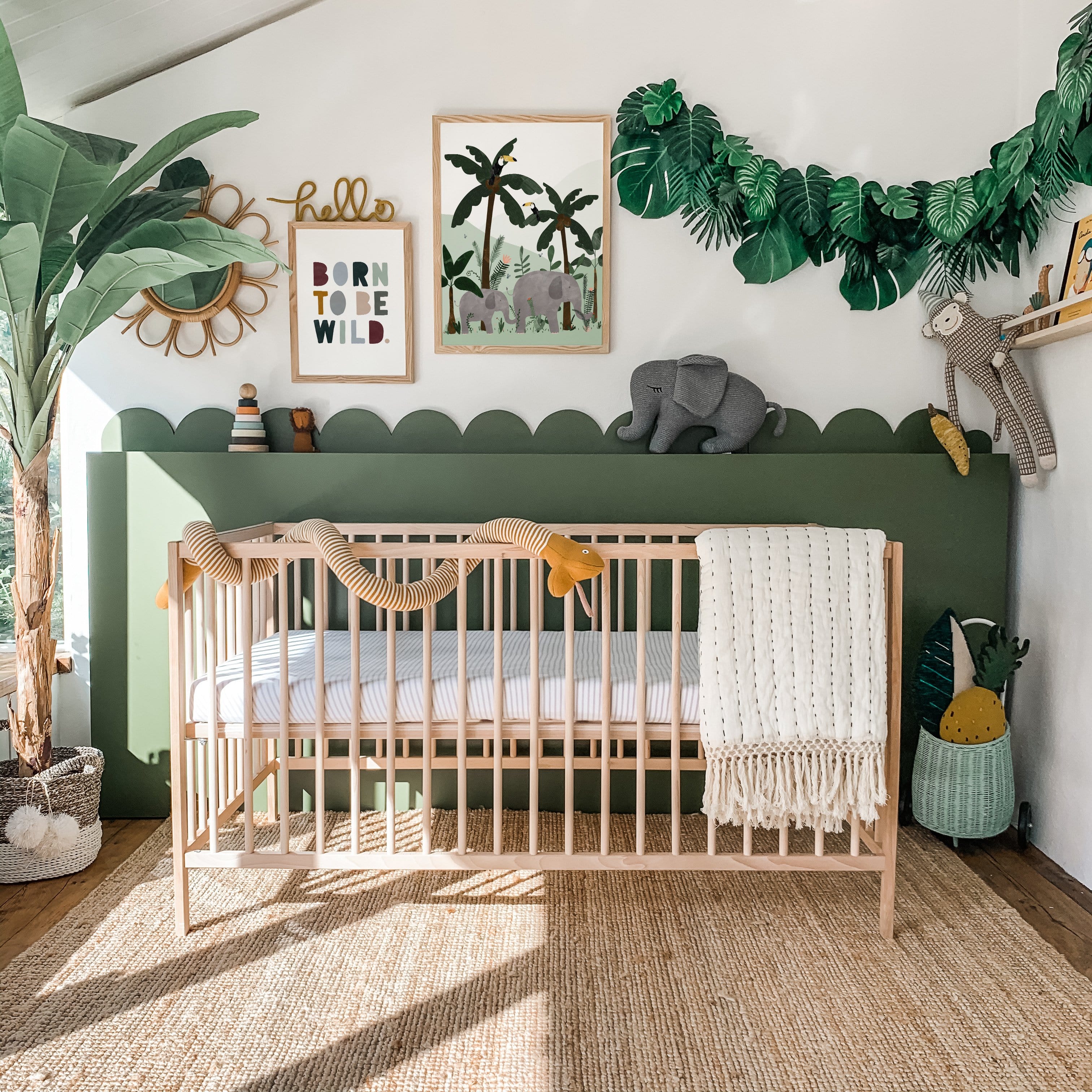 Green - Elephants in the Jungle Print | Fine Art Print