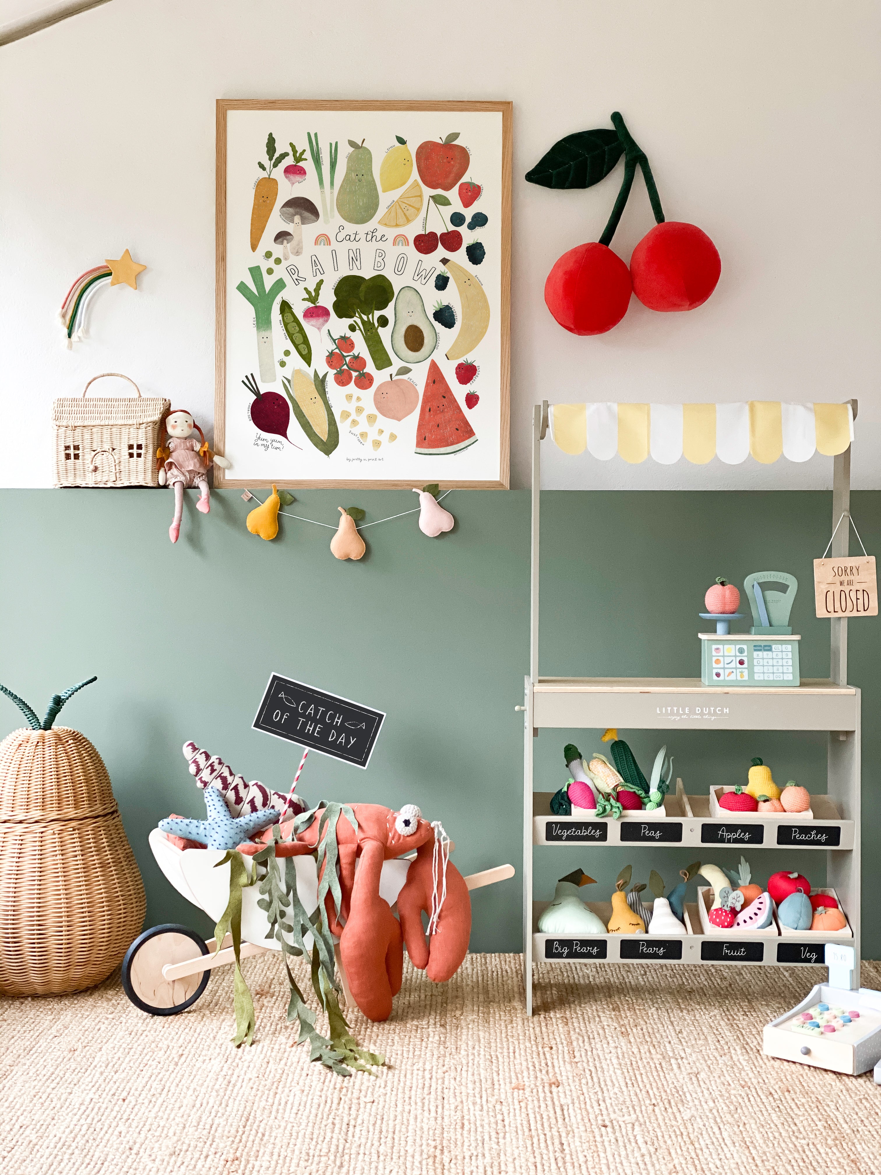 Eat The Rainbow - with faces | Unframed