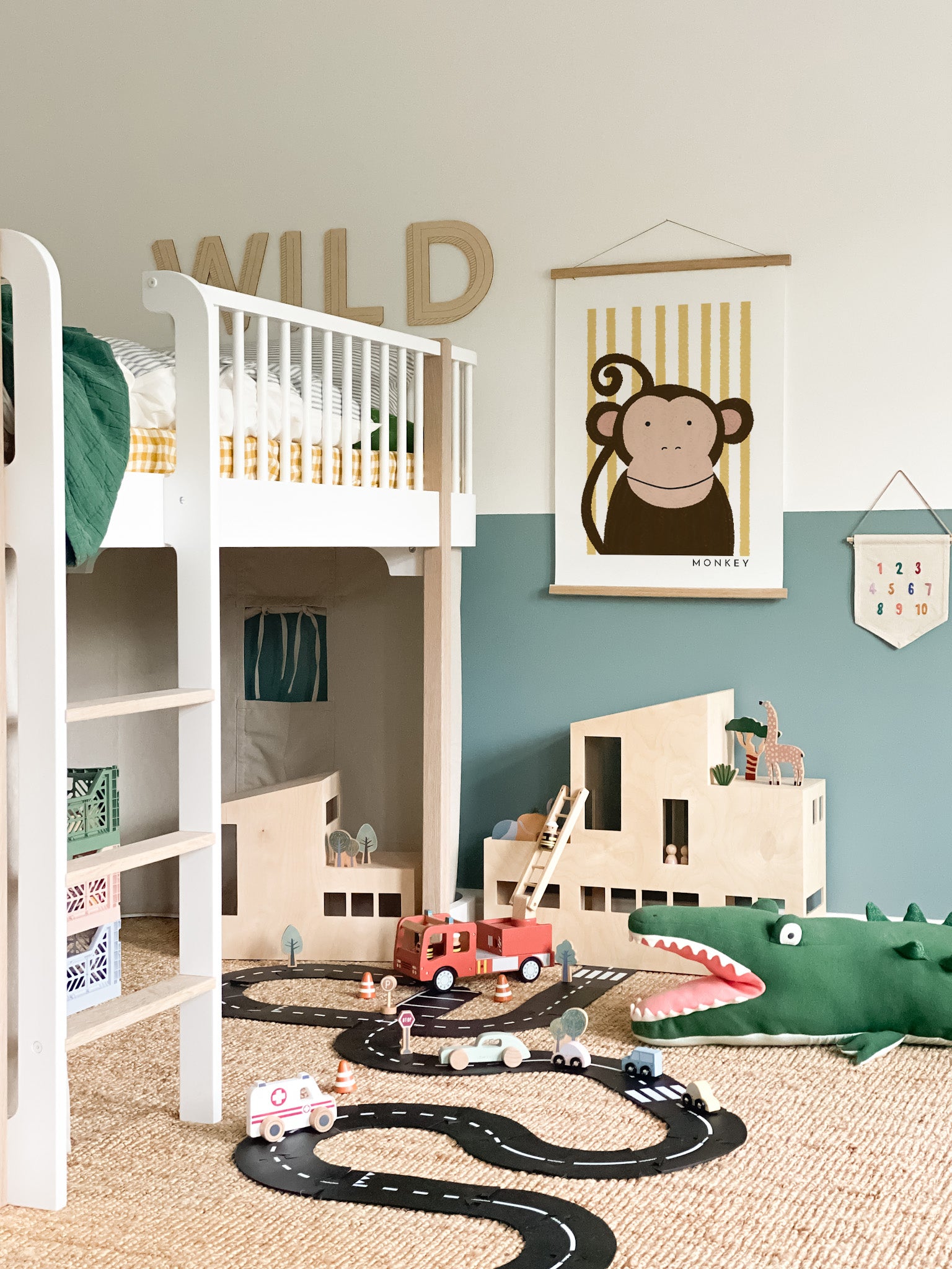 Monkey Print - Yellow Stripes | Unframed