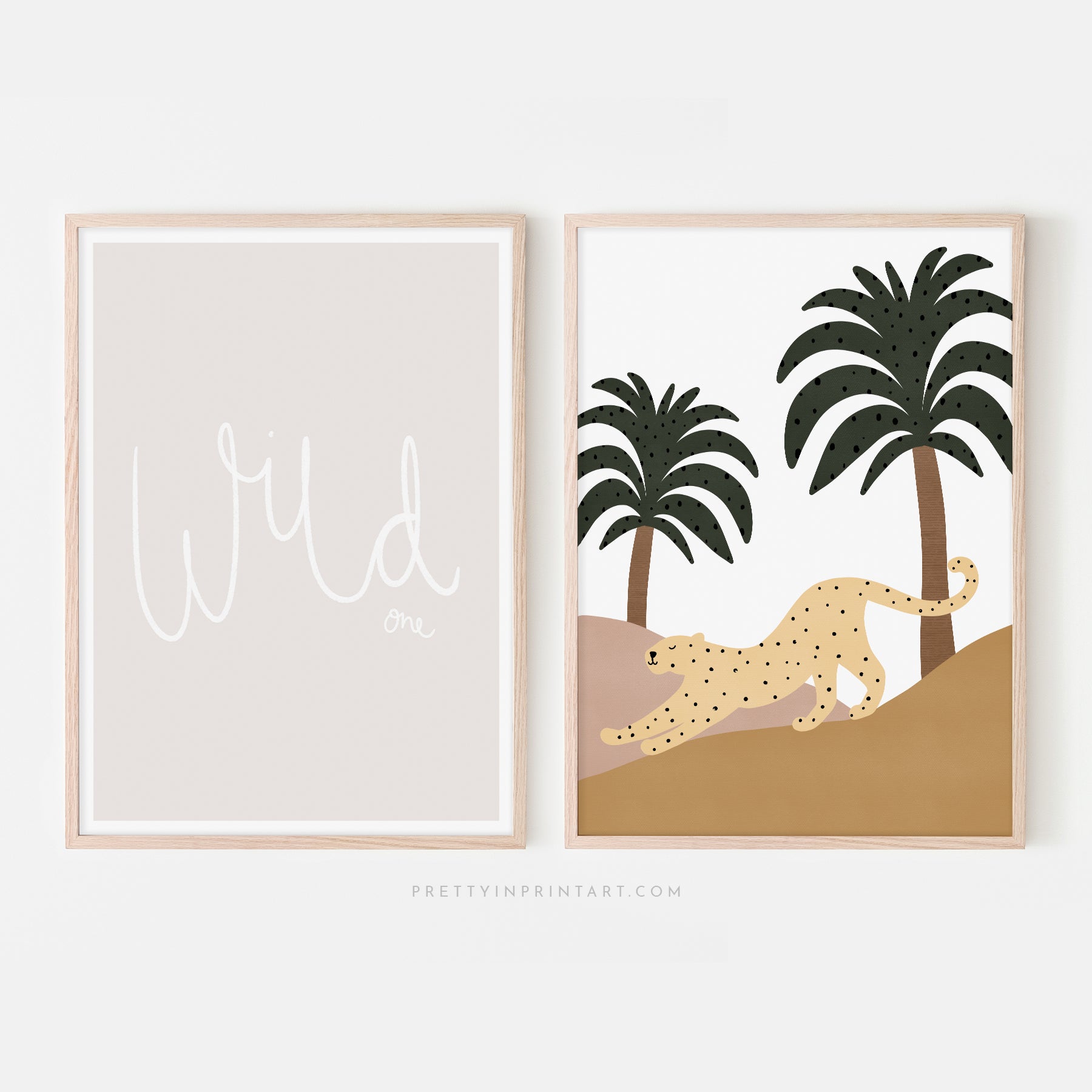 Wild One - Beige / White | Framed Print