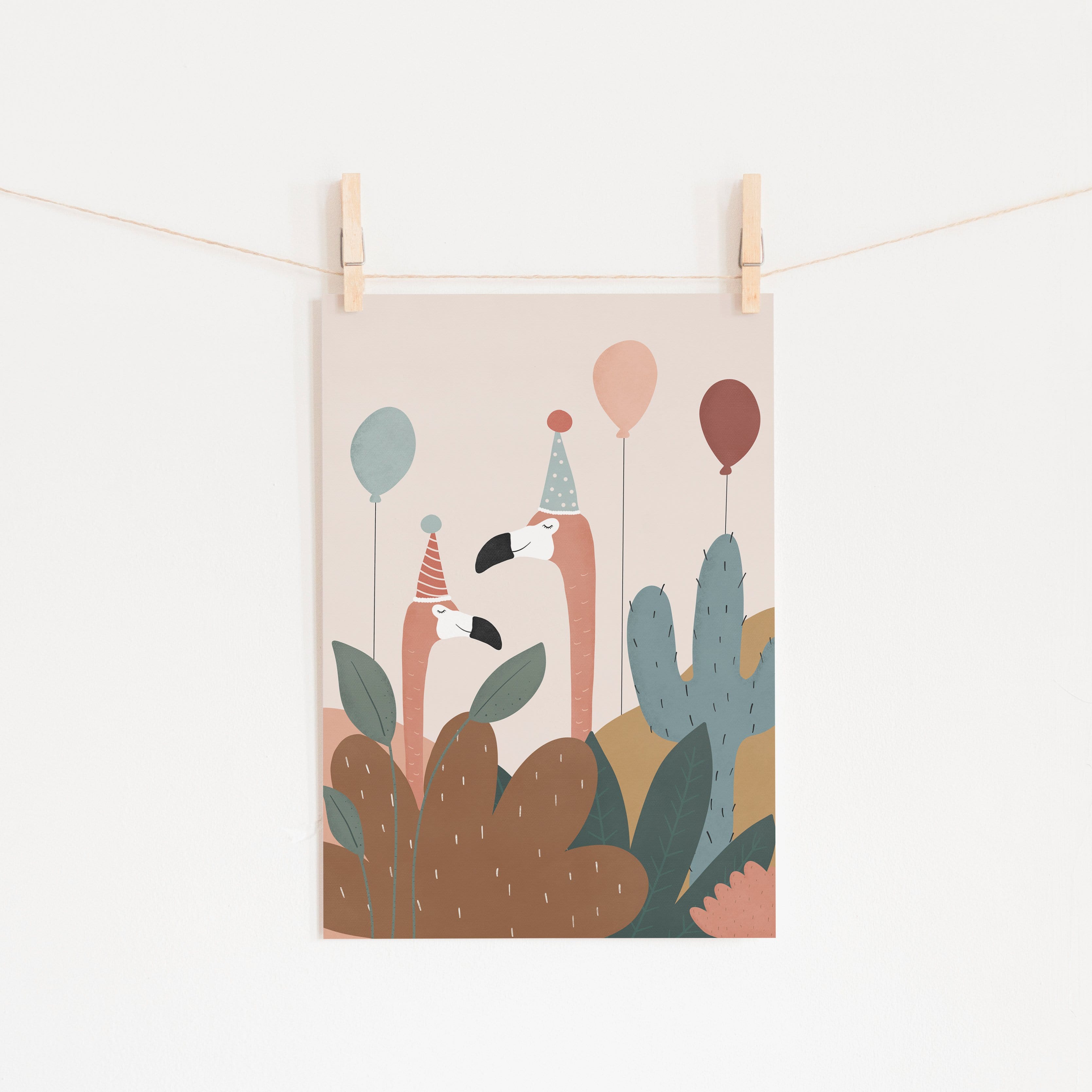 Party Animals - Kids Wall Art |  Unframed