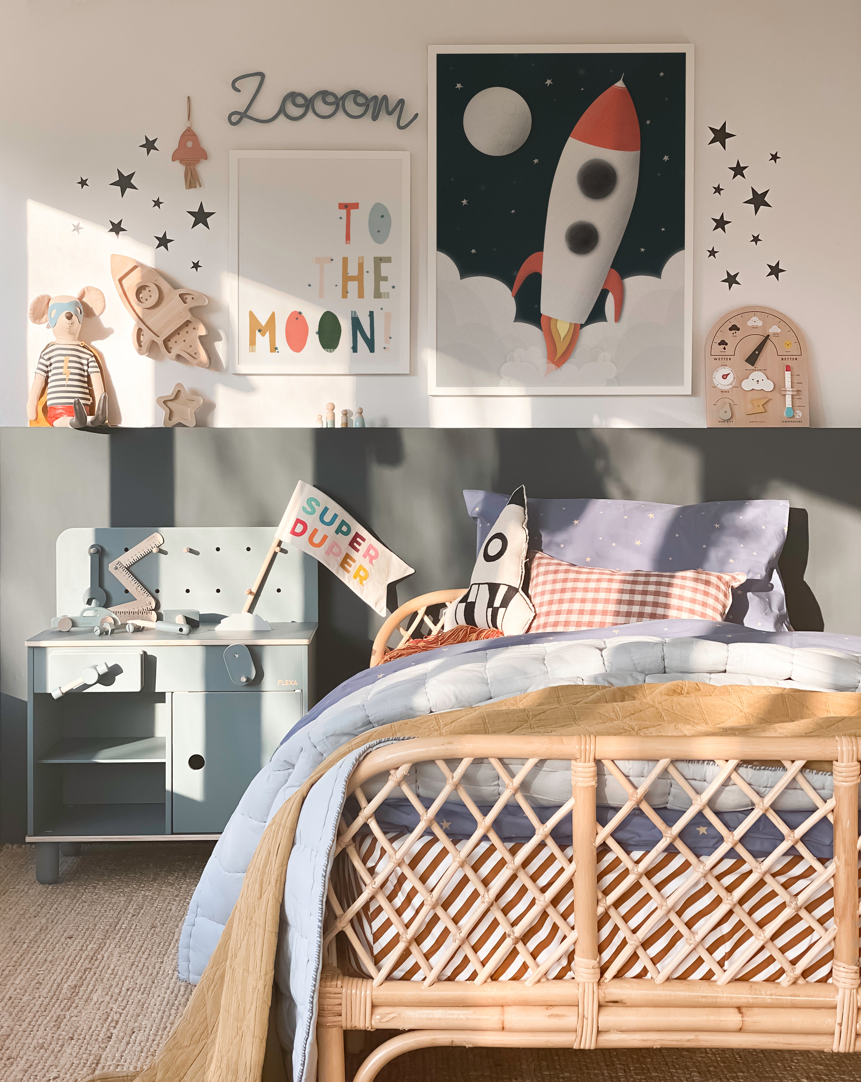 Rocket Space Decor | Unframed