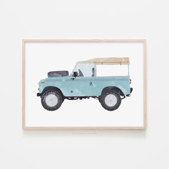 4x4 Land Rover - Safari Blue| Framed Print