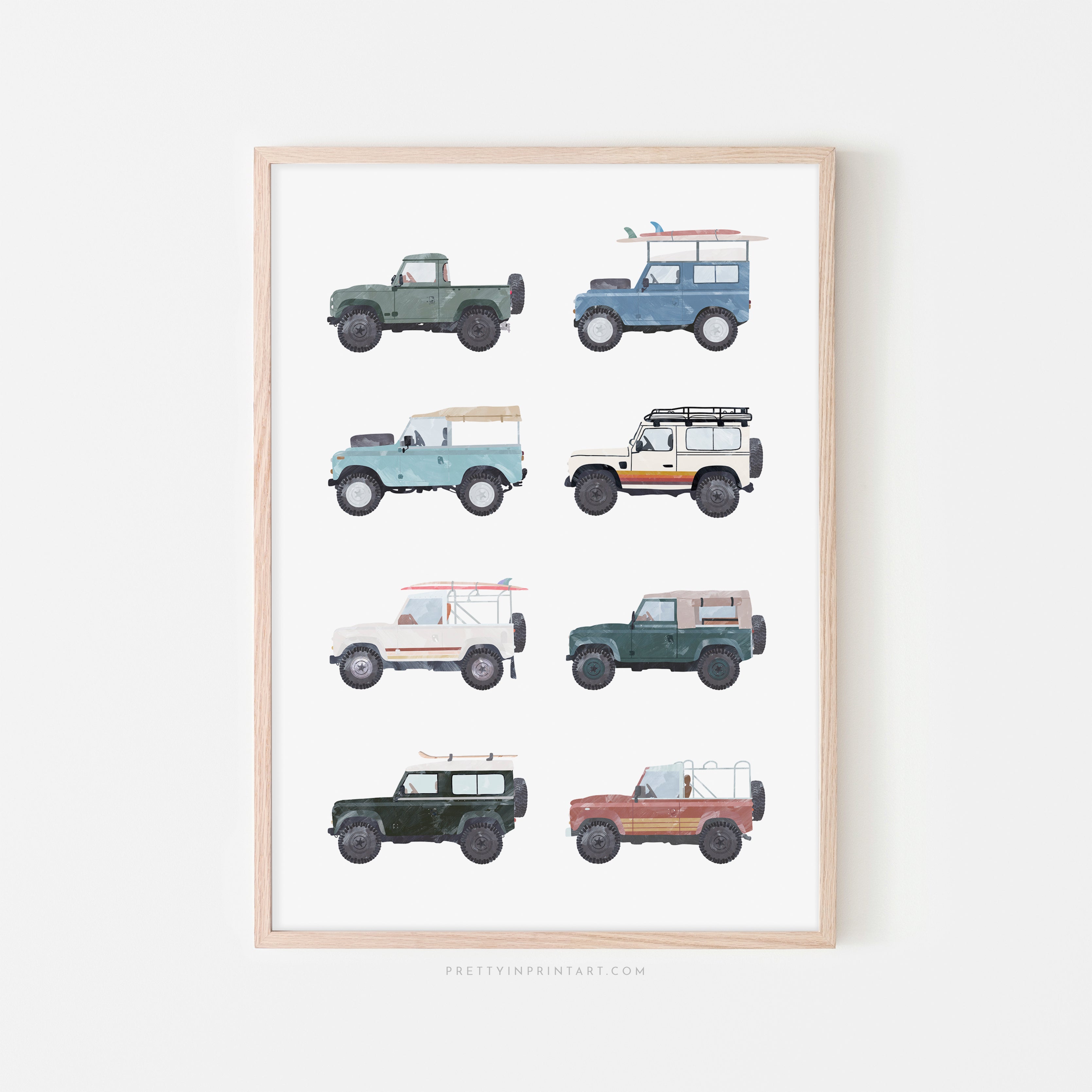 4x4 Defender Chart |  Framed Print
