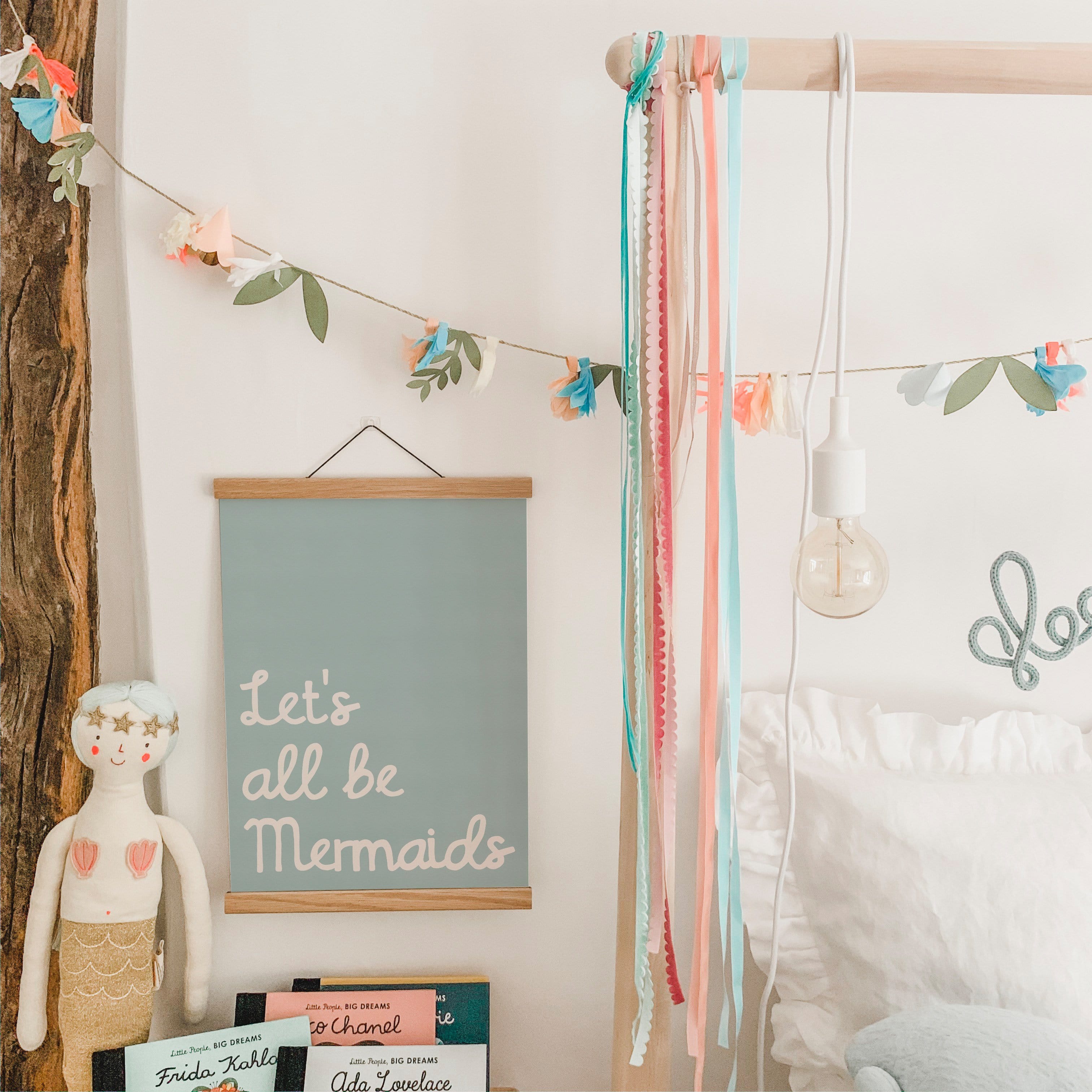 Let's All Be Mermaids - Blue | Fine Art Print