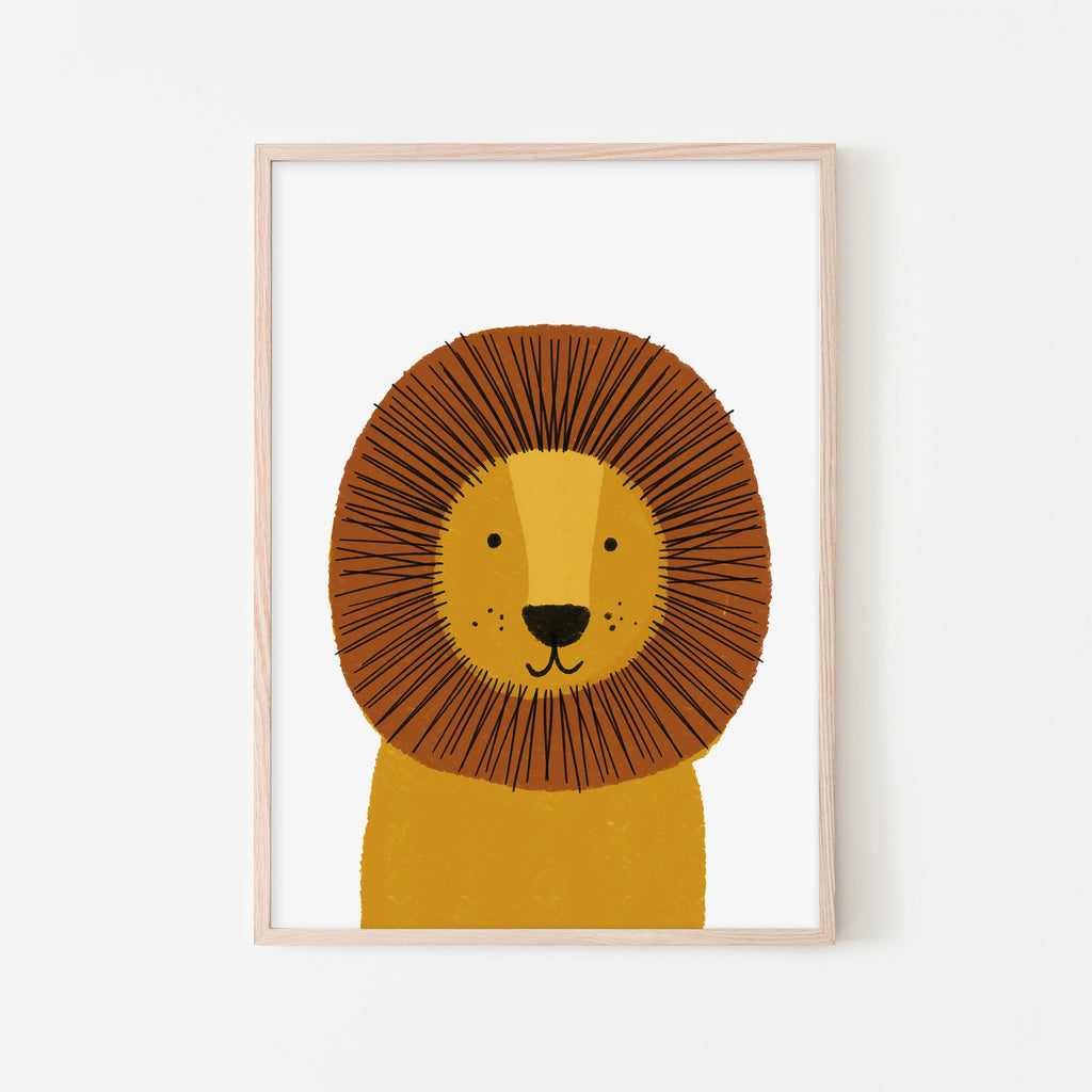 Bugt sympatisk Melankoli Lion Print Wall Art | Jungle Nursery Decor | Pretty In Print – Pretty in  Print Art Ltd