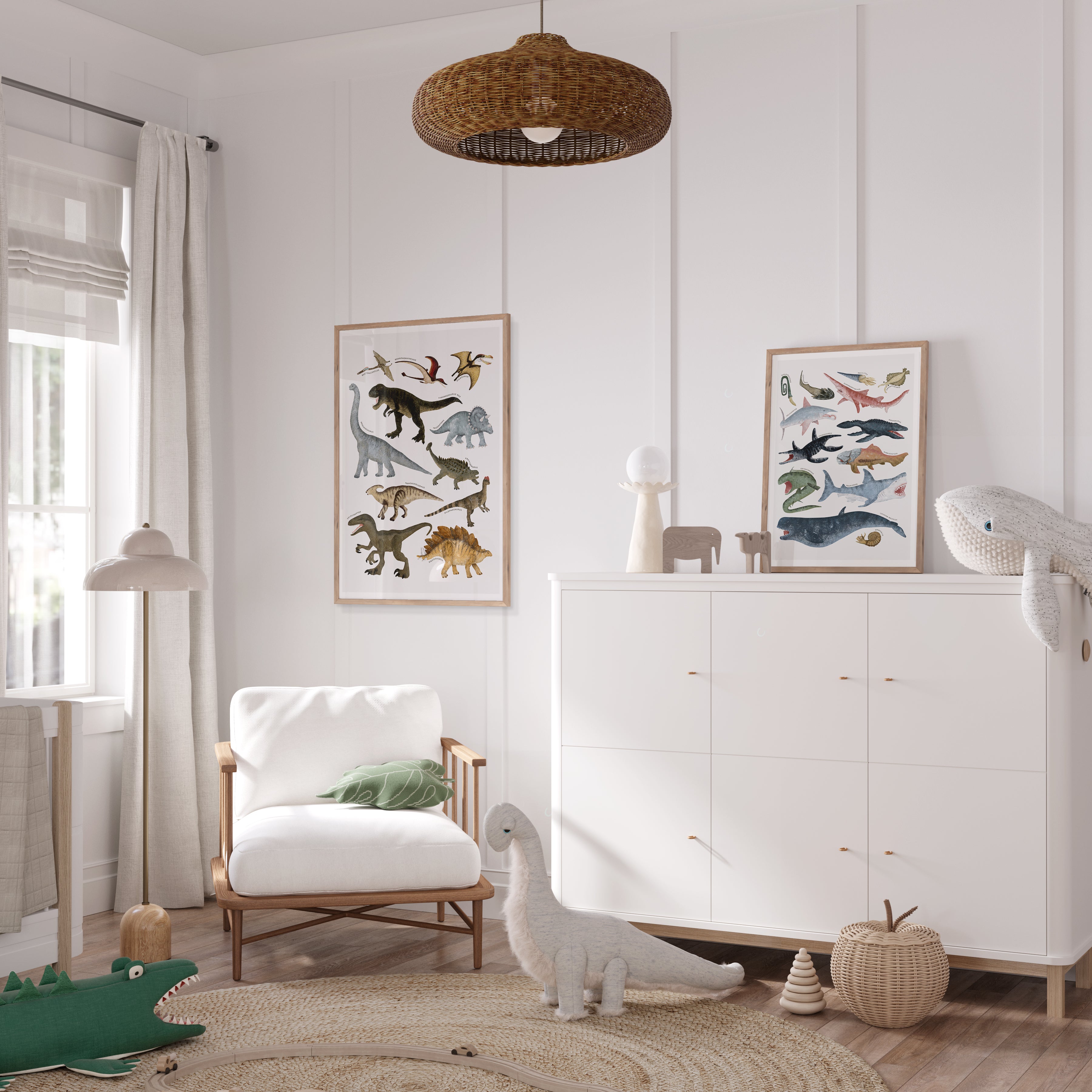 Prehistoric Ocean Chart | Unframed