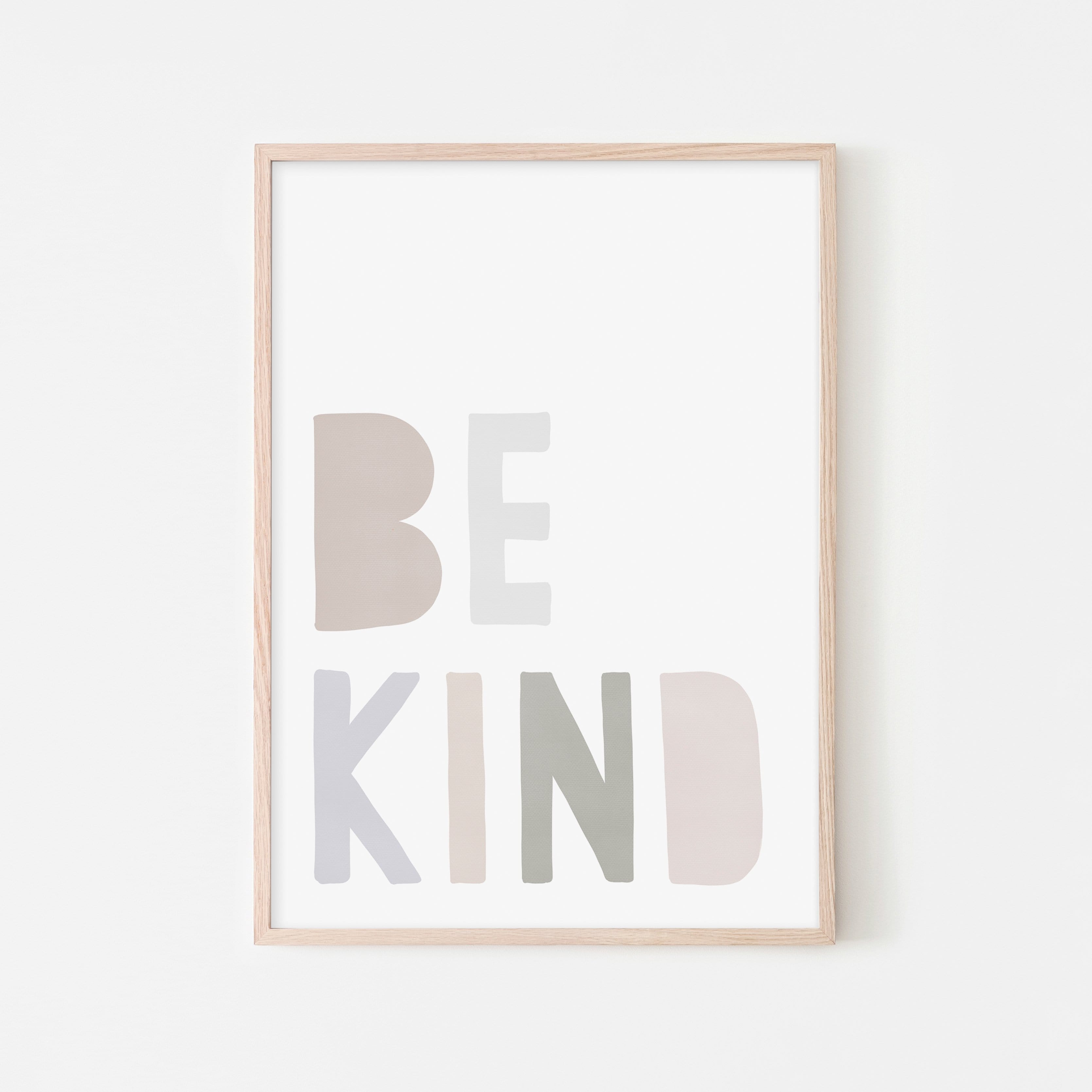 Be Kind Print - Natural | Framed Print