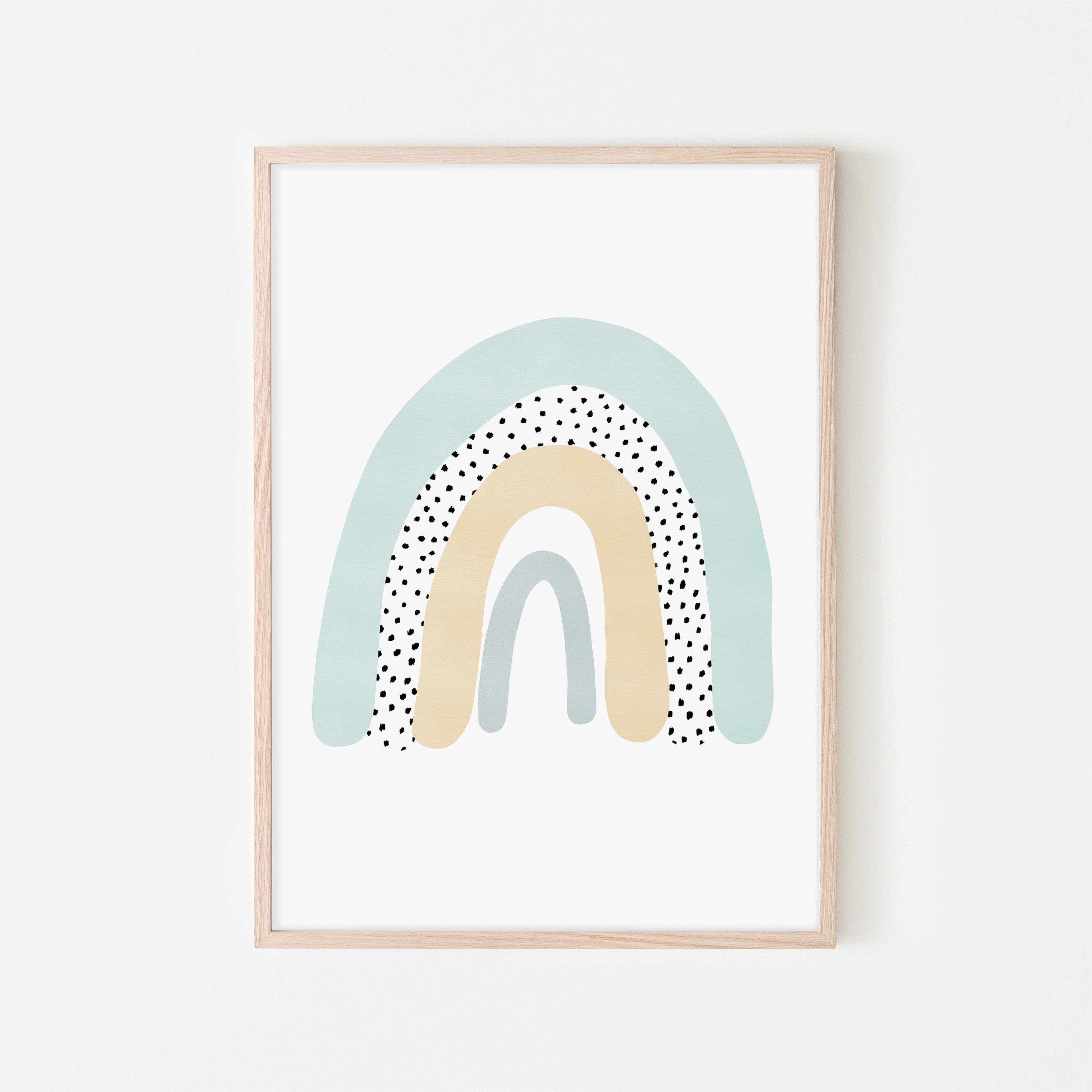 Rainbow Wall Art - Mint Green | Framed Print
