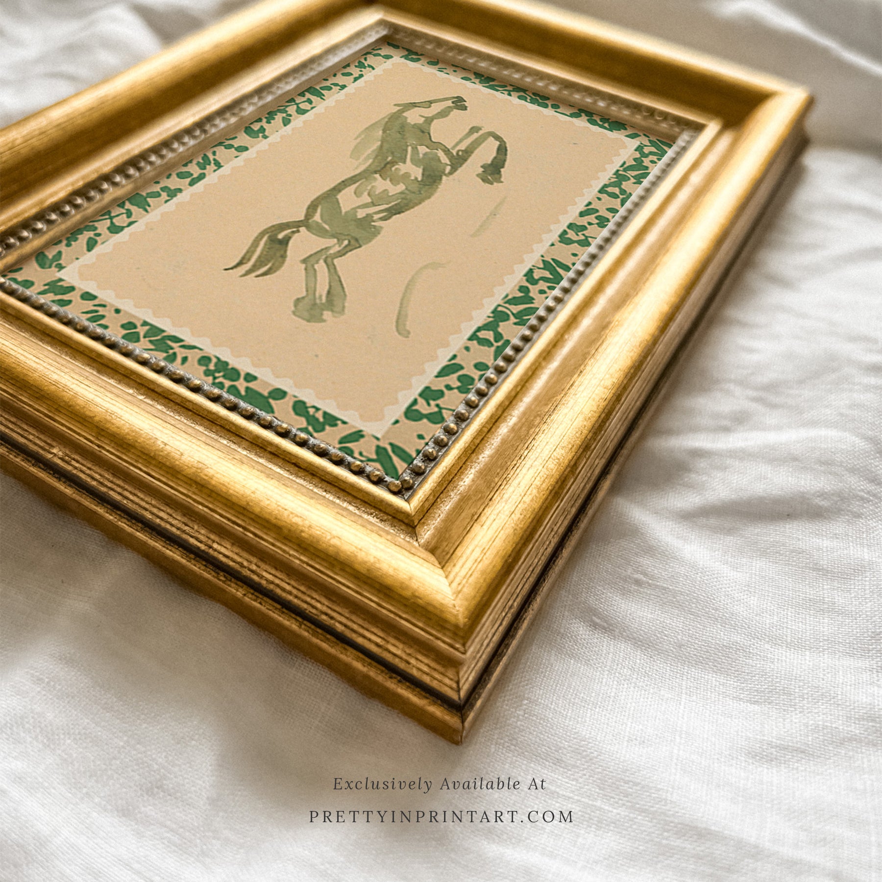 Horse Art (all colours) | Gold Frame