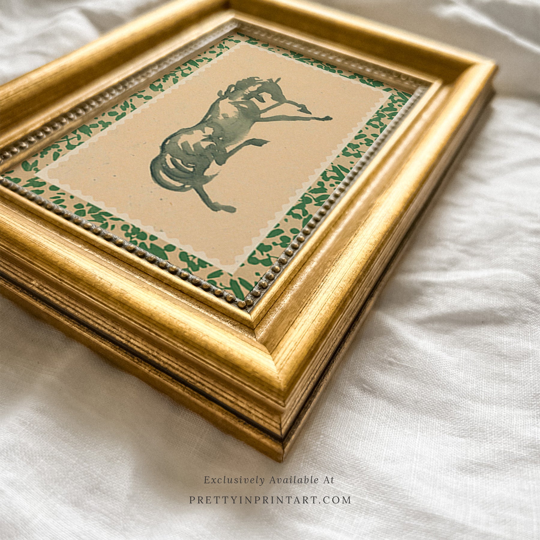 Horse Art (all colours) | Gold Frame