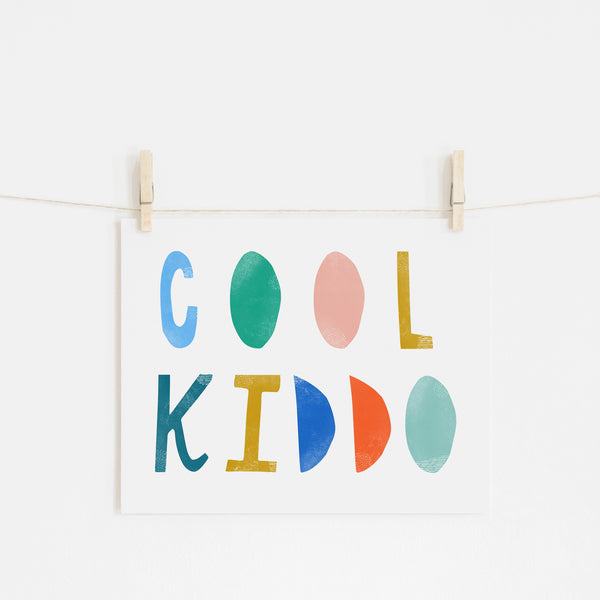 Cool Kiddo - Brights |  Unframed