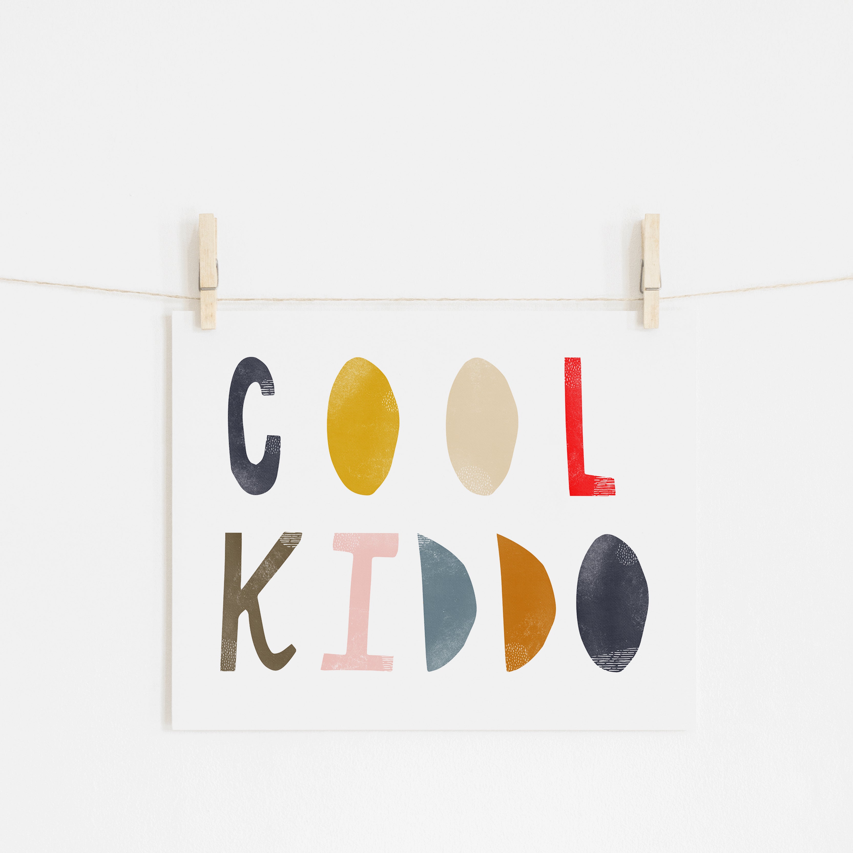 Cool Kiddo - Muted Rainbow | Unframed