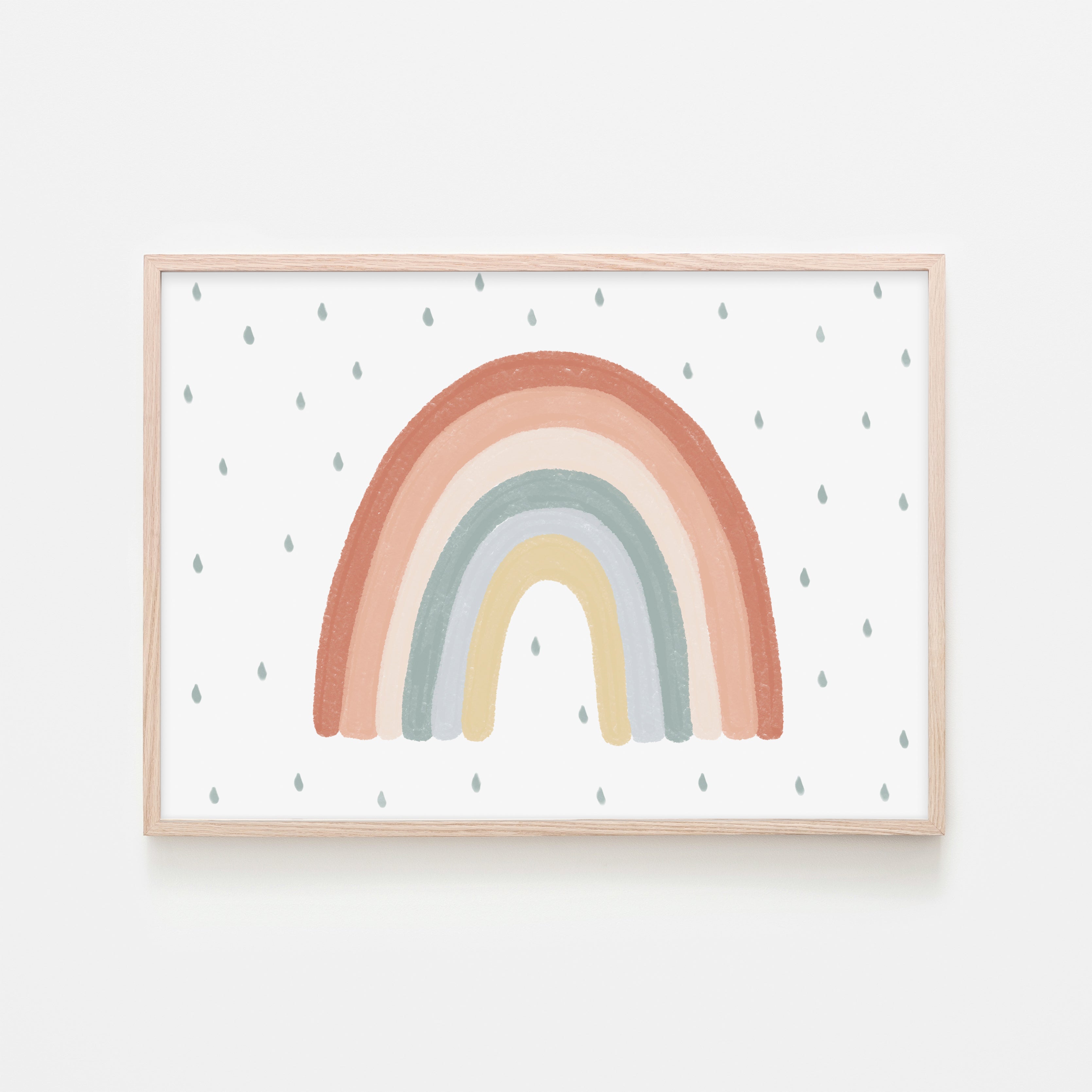 Rainbow Wall Art - Subtle (landscape) | Framed Print
