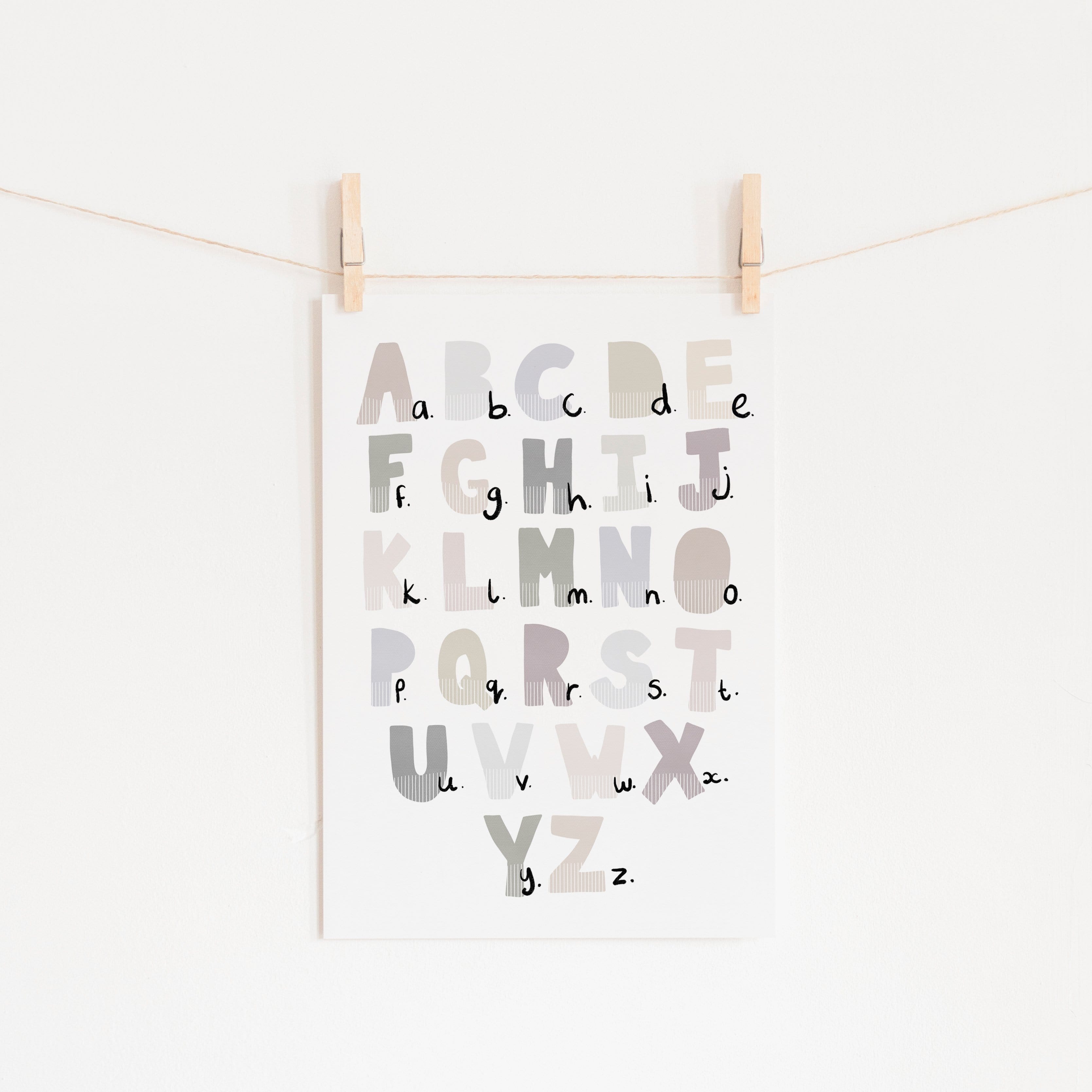 Alphabet Chart - Natural | Unframed