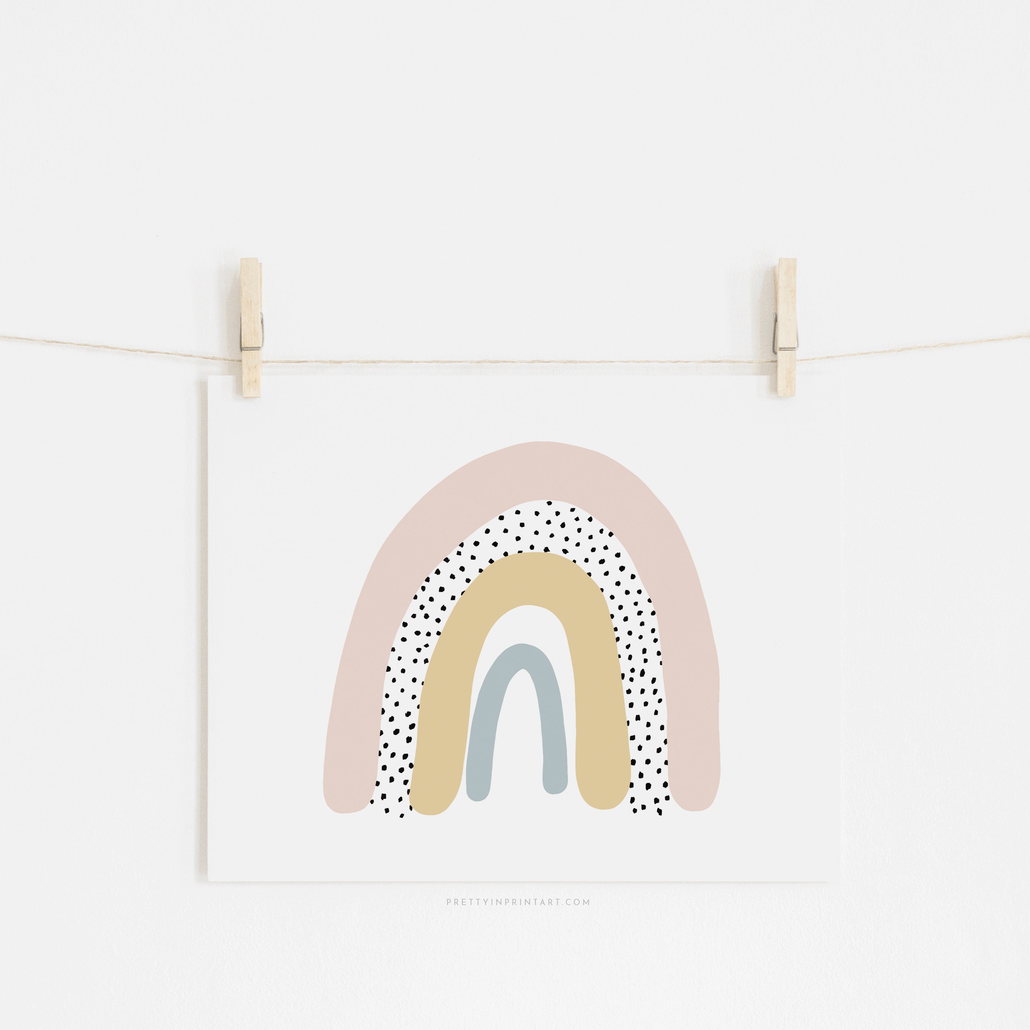 Rainbow Wall Art - Pink | Unframed
