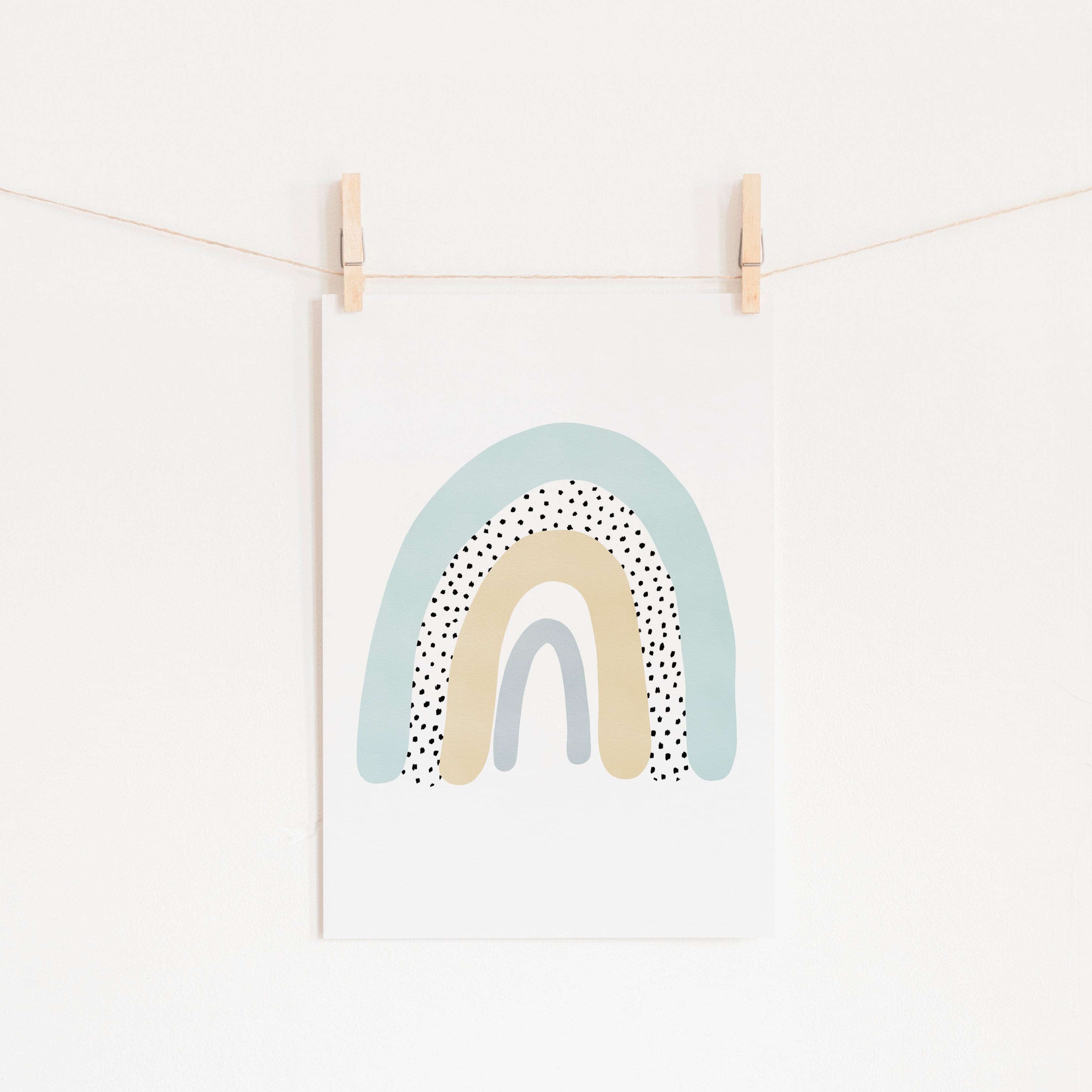 Rainbow Wall Art - Mint Green |  Unframed