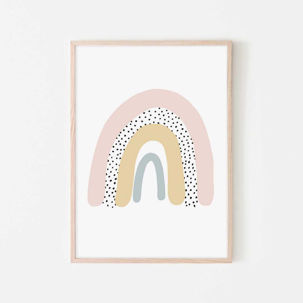 Pink Rainbow Framed Print Kid s Wall Art Pretty In Print