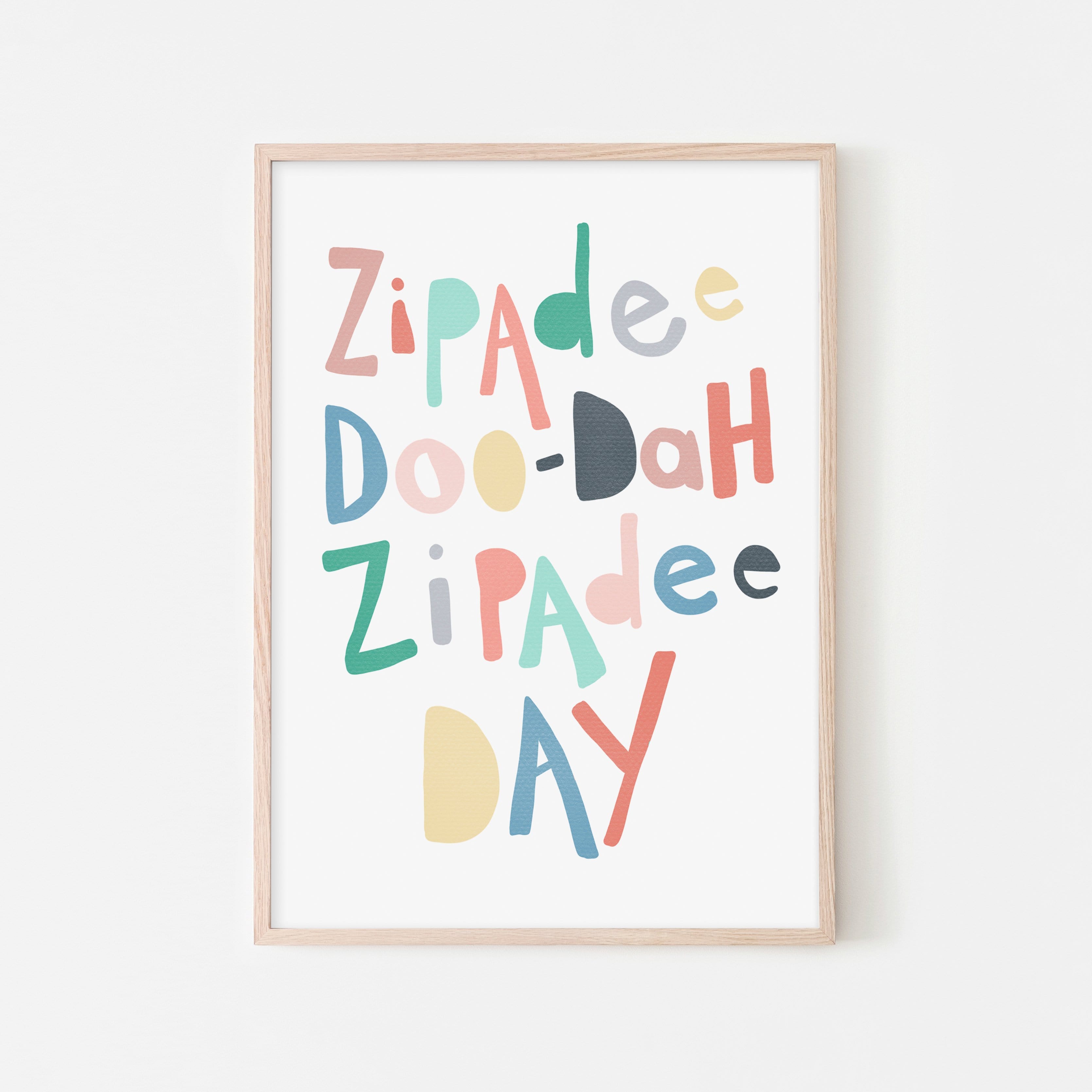 Zipadee Doo Dah - Rainbow Colours | Framed Print