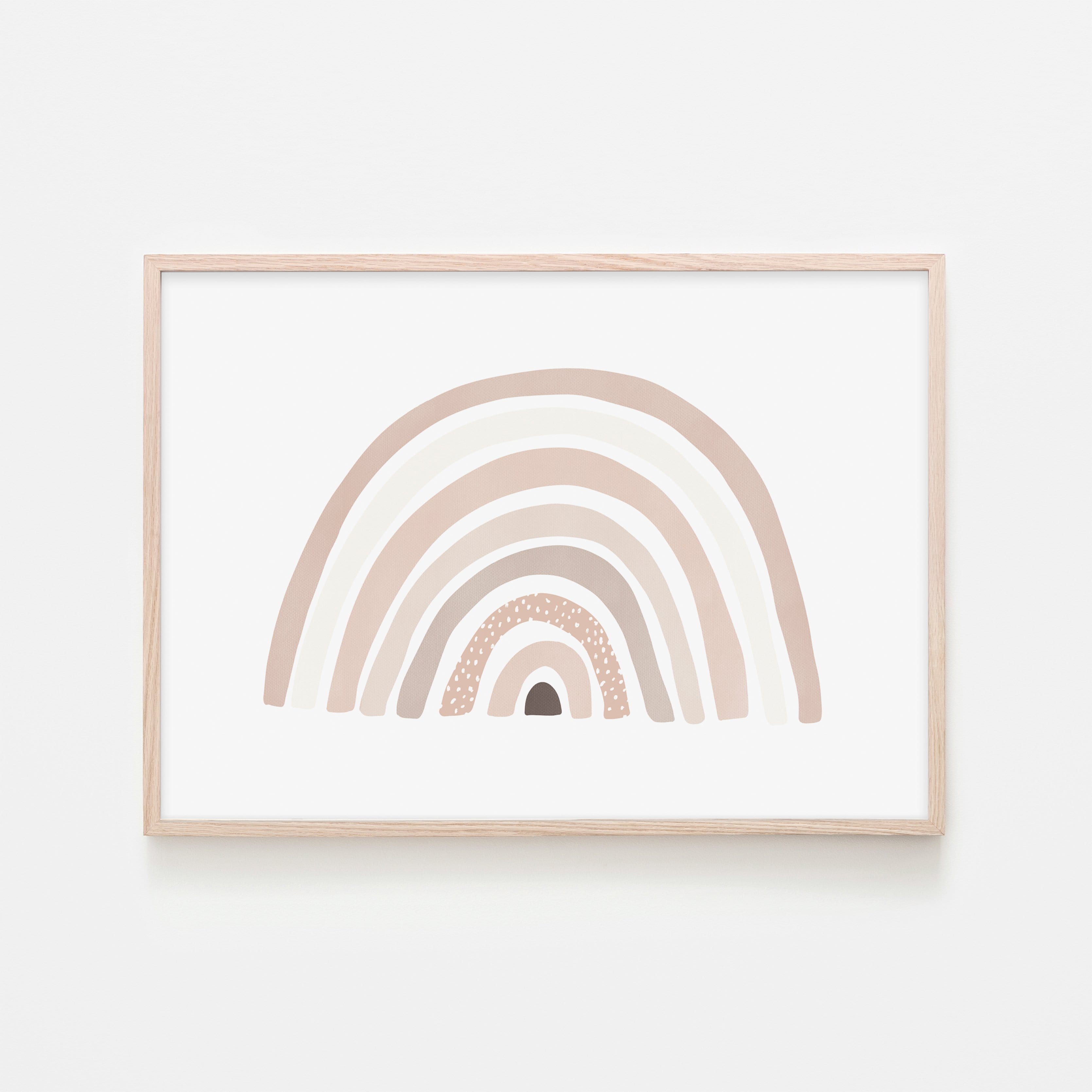 Scandi Rainbow - Pink | Framed Print