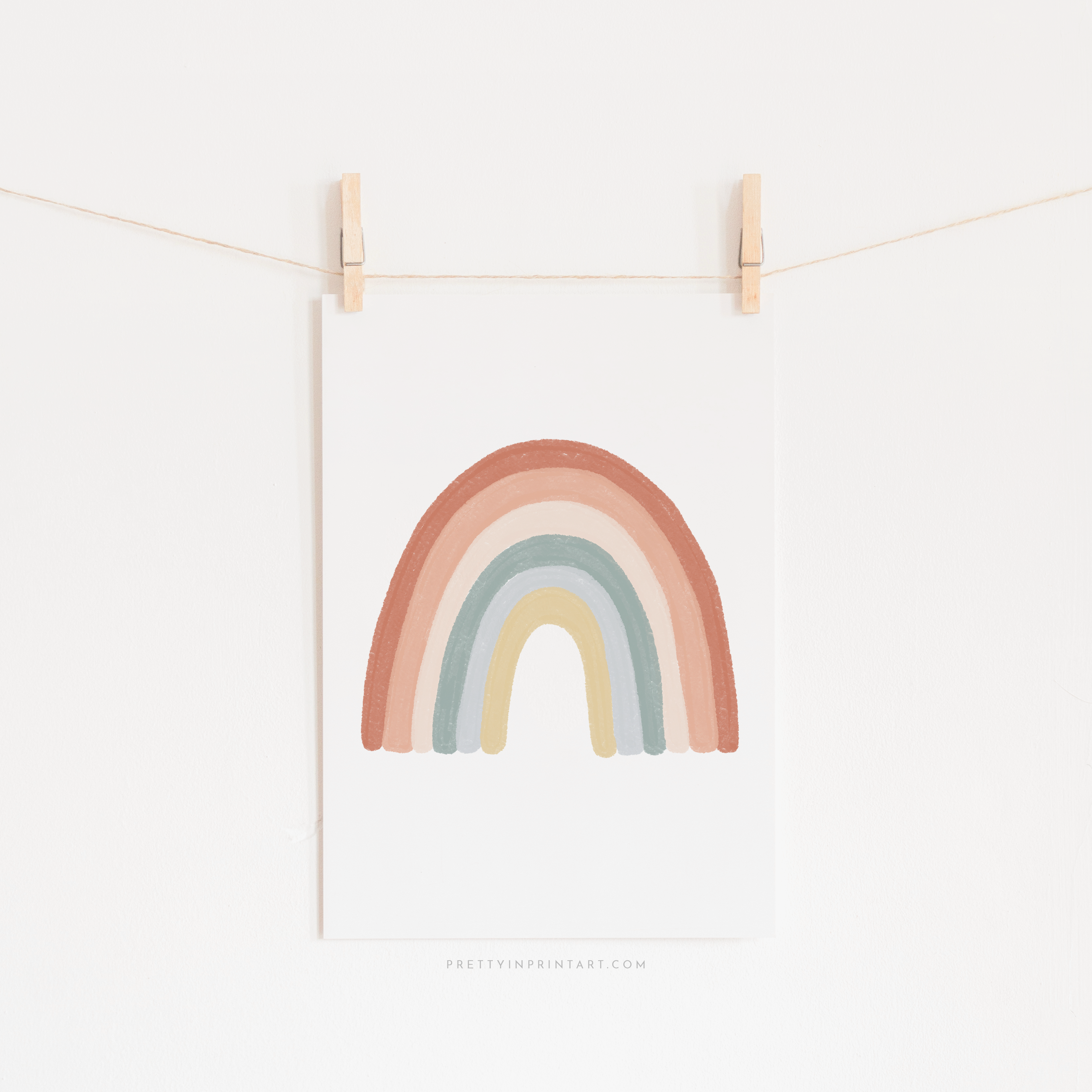 Rainbow Wall Art - Subtle - No Drops | Unframed