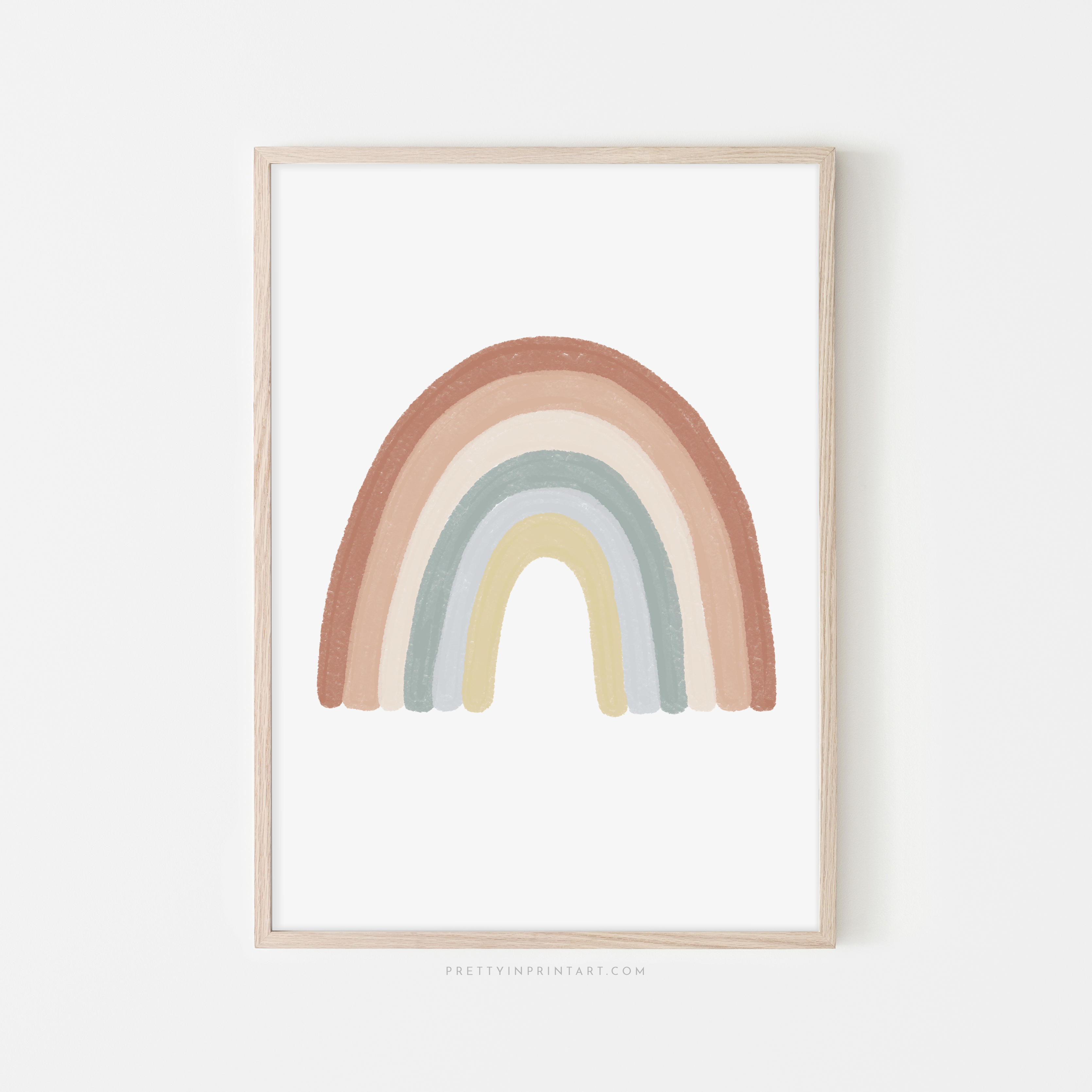 Rainbow Wall Art - Subtle - No Drops | Framed Print
