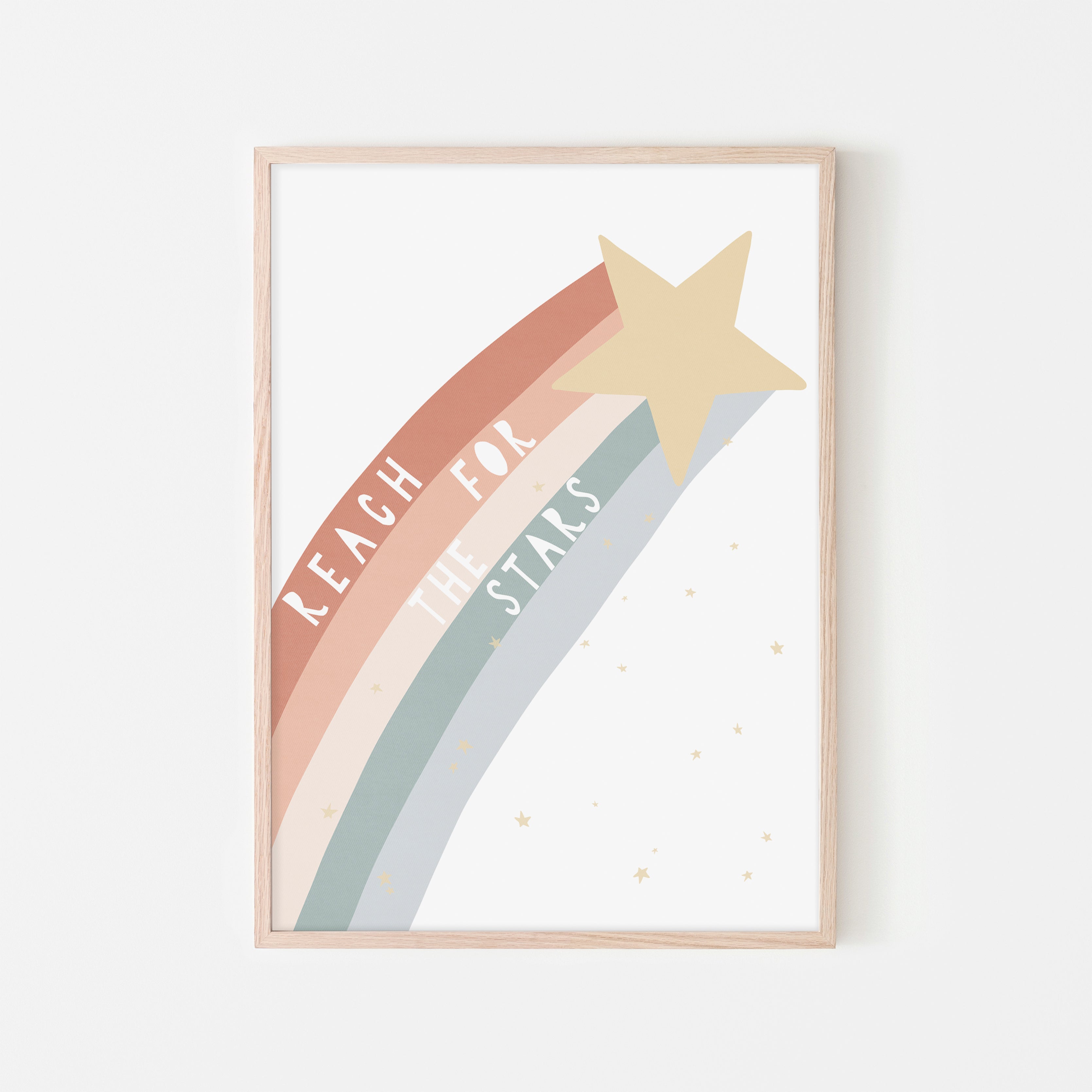 Reach for the Stars Quote - Subtle | Framed Print