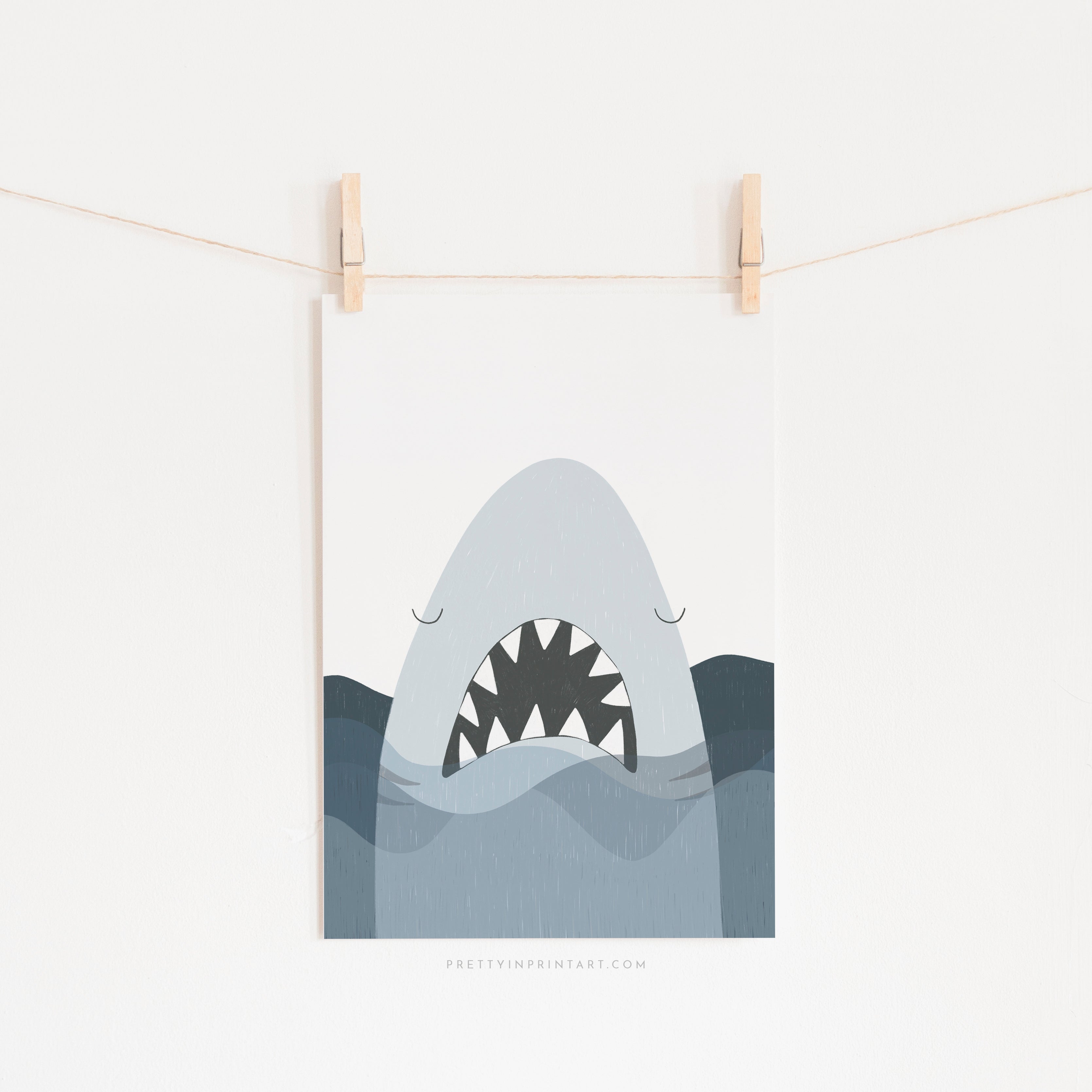 Shark Print - Jaws - No Words | Unframed