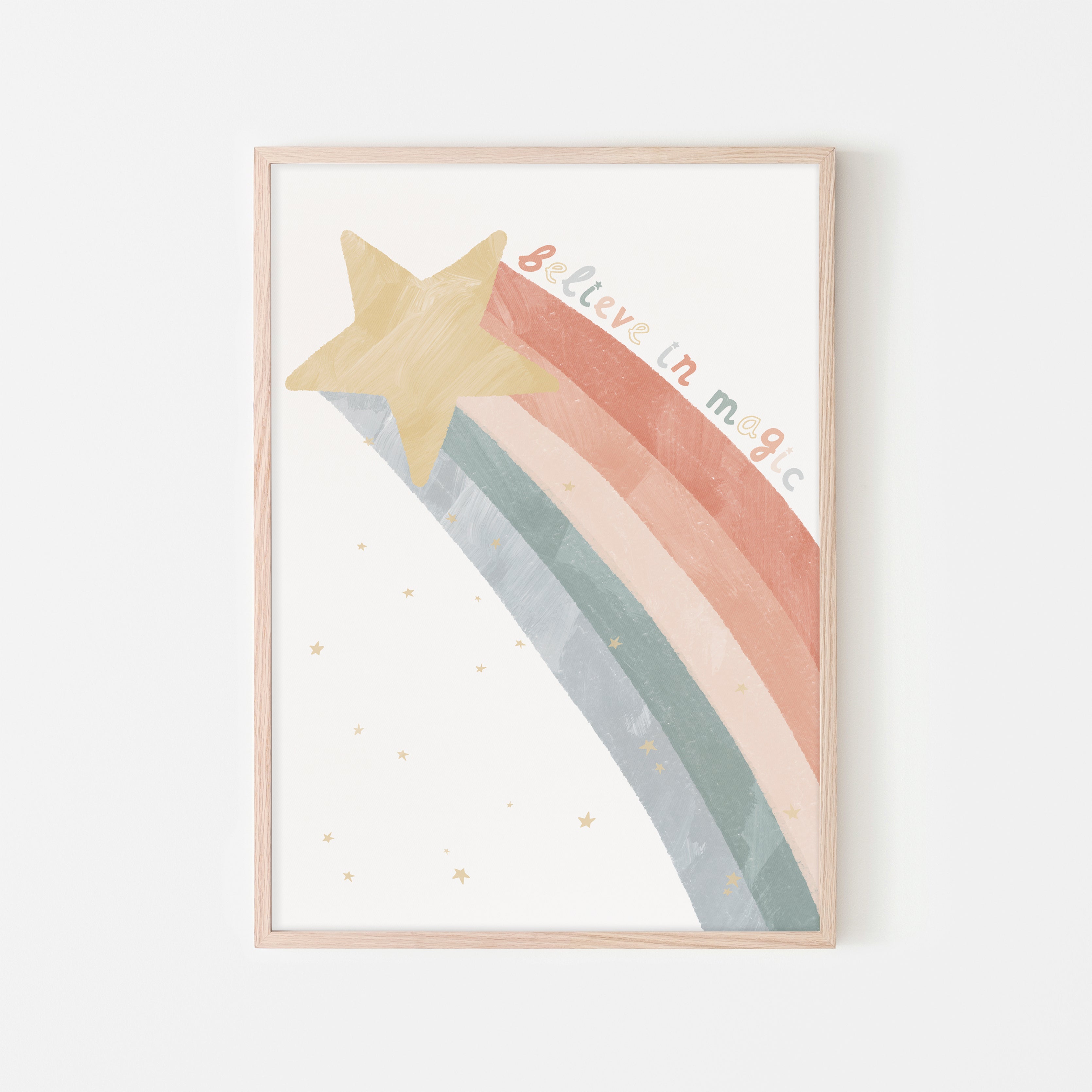Shooting Star Print - Believe in Magic | Framed Print