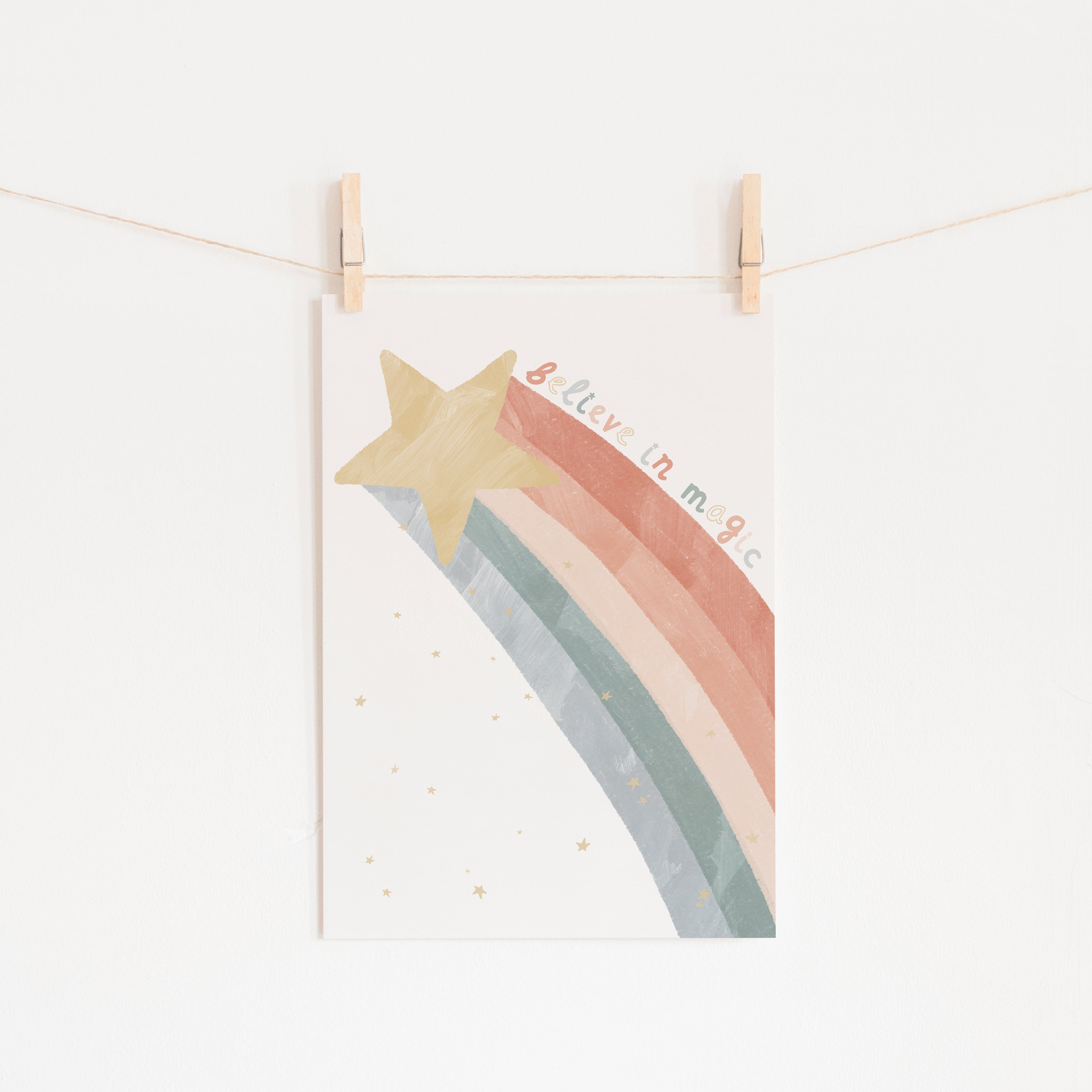 Shooting Star Print - Believe in Magic | Unframed